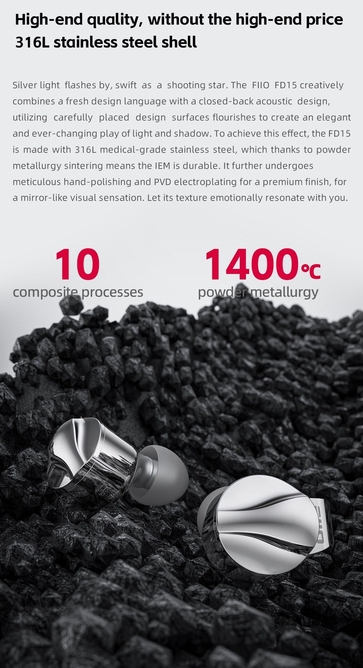 FiiO FD15 Dynamic Driver In-Ear Monitors (IEMs)
