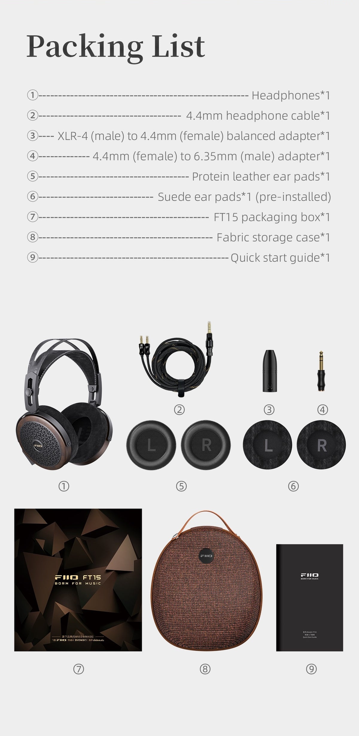 FiiO FT15 Diamond-Coated Nano-Diaphragm Planar Magnetic Headphones