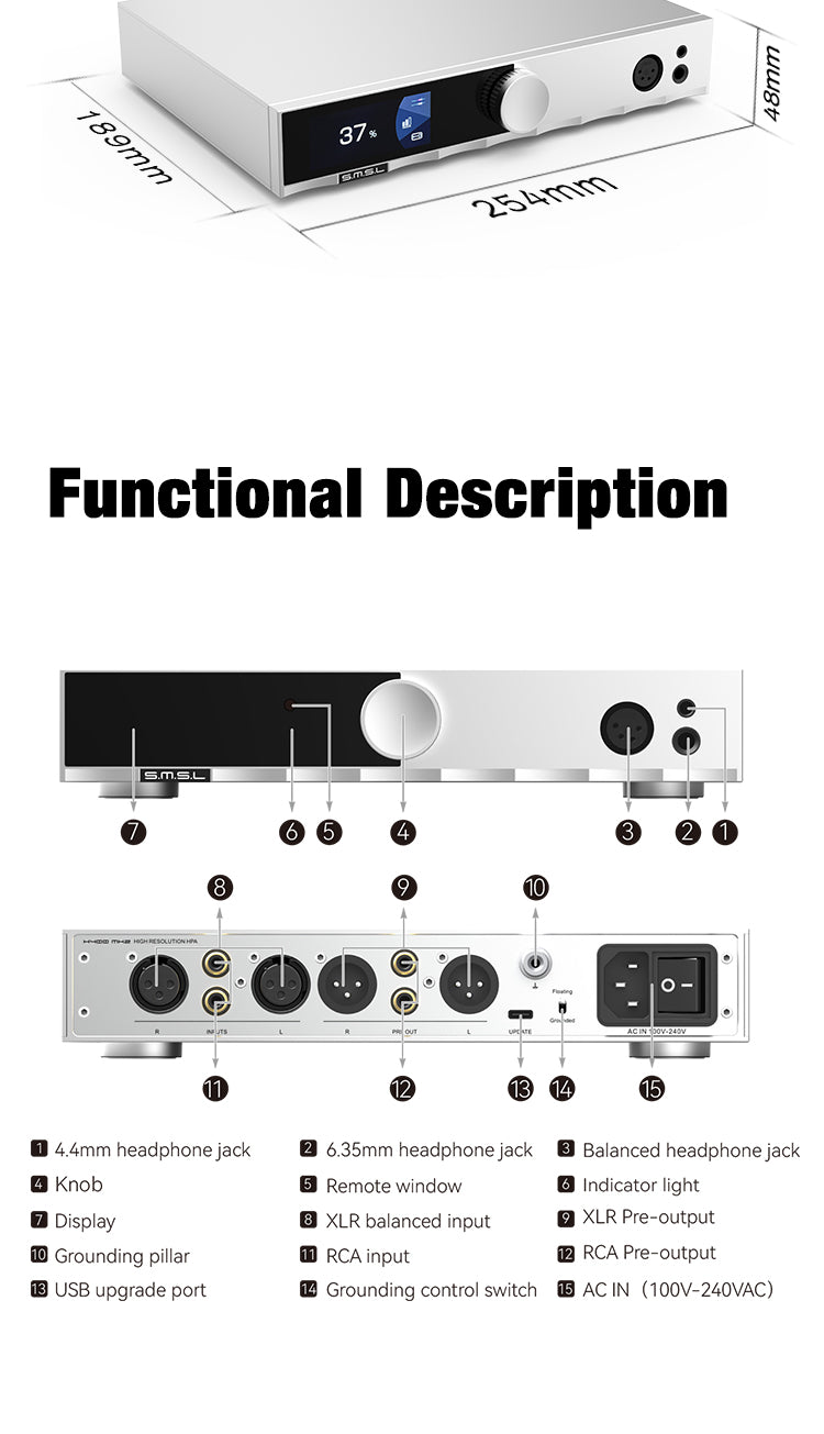 SMSL H400 Mk2 Headphone Amplifier