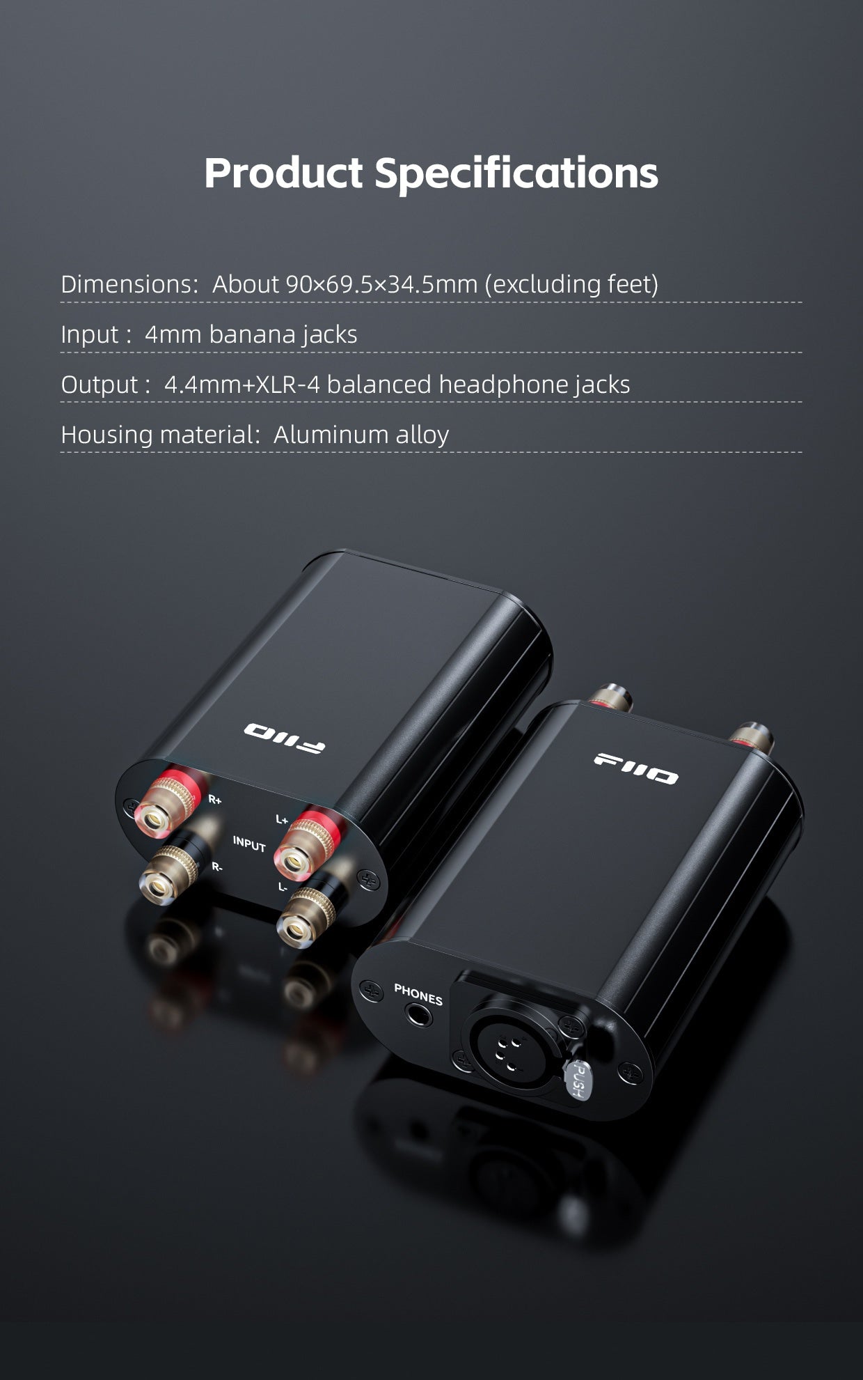 FIIO IMP XLR-4 Power Amplifier Impedance Adapter