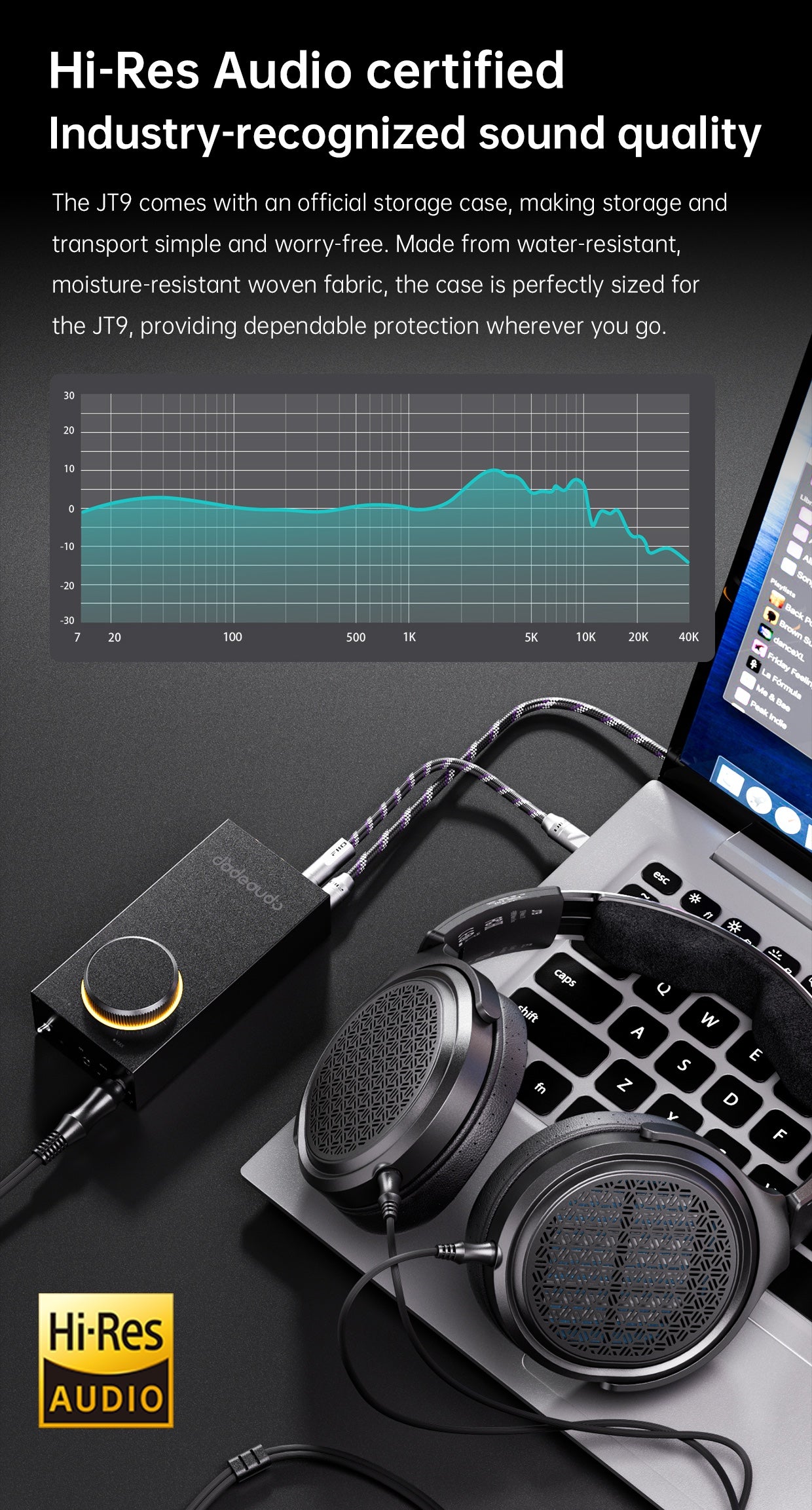 FIIO Jade Audio JT9 Open-Back Planar Headphones