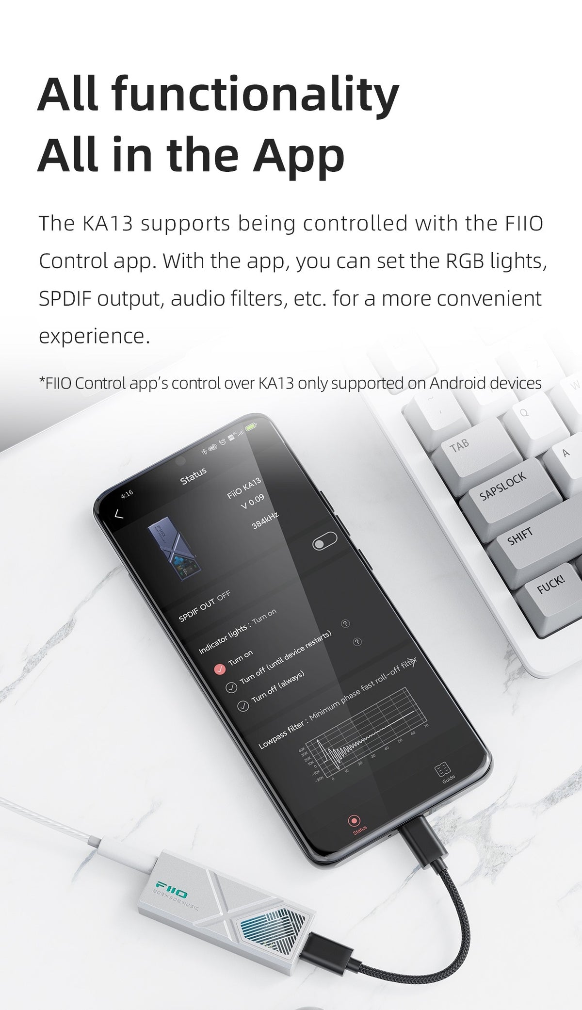 FiiO KA13 Dongle DAC/Headphone Amplifier