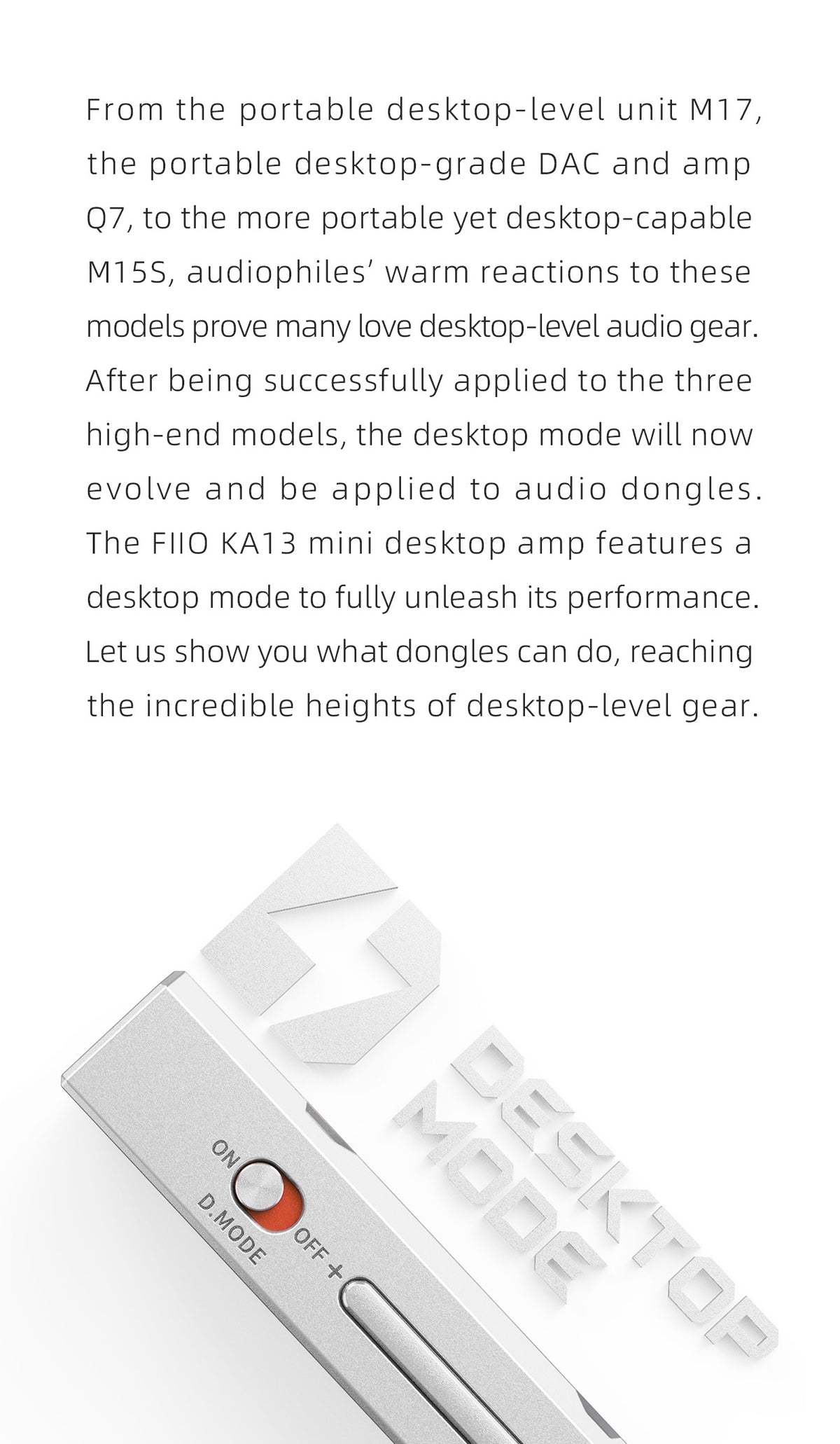 FiiO KA13 Dongle DAC/Headphone Amplifier