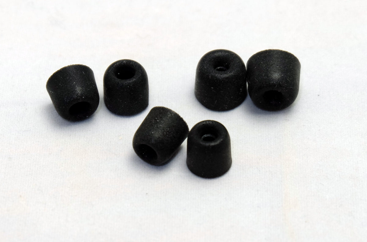 Memory Foam Isolation Earphone Tips Black 4.9mm Mercury