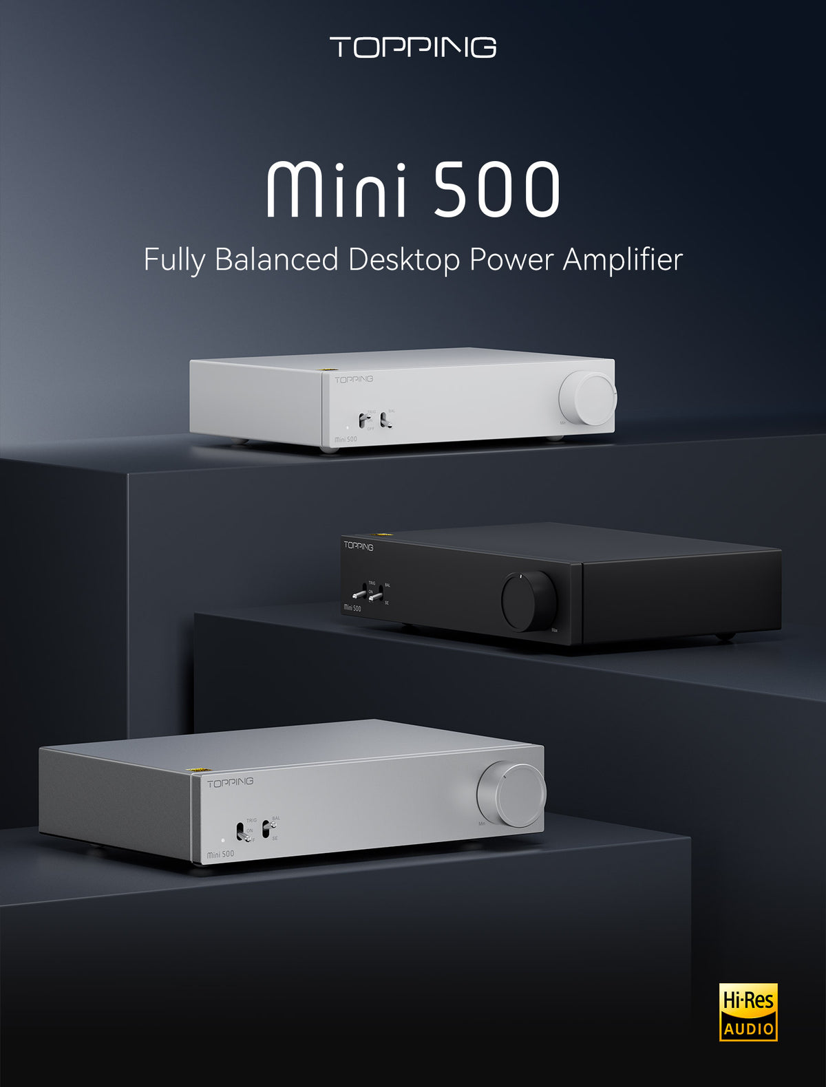 TOPPING Mini 500 Fully-Balanced Desktop Power Amplifier