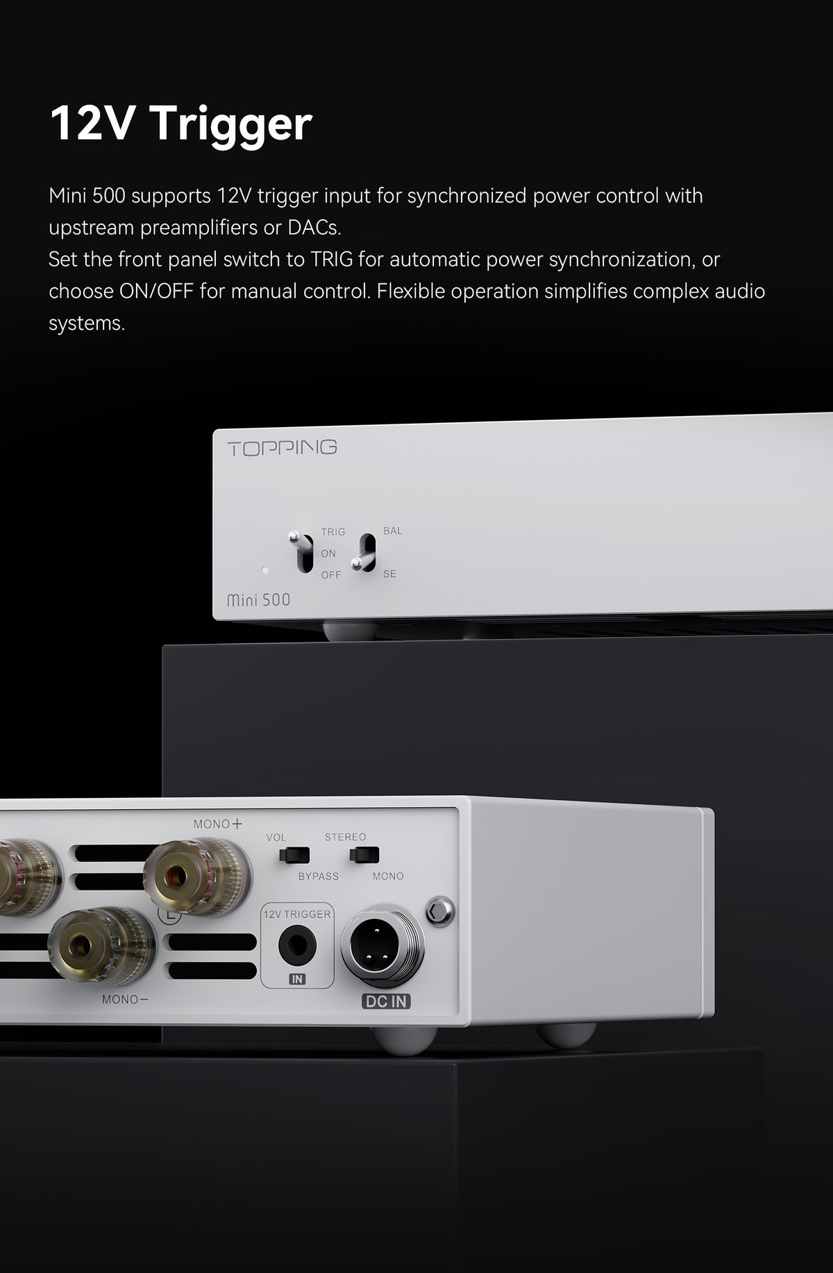 TOPPING Mini 500 Fully-Balanced Desktop Power Amplifier