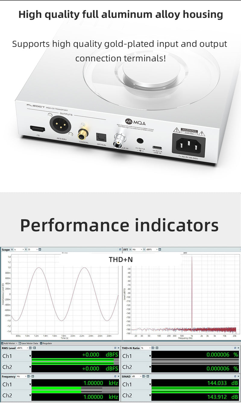 SMSL PL200 T MQA-CD Transport CD Player