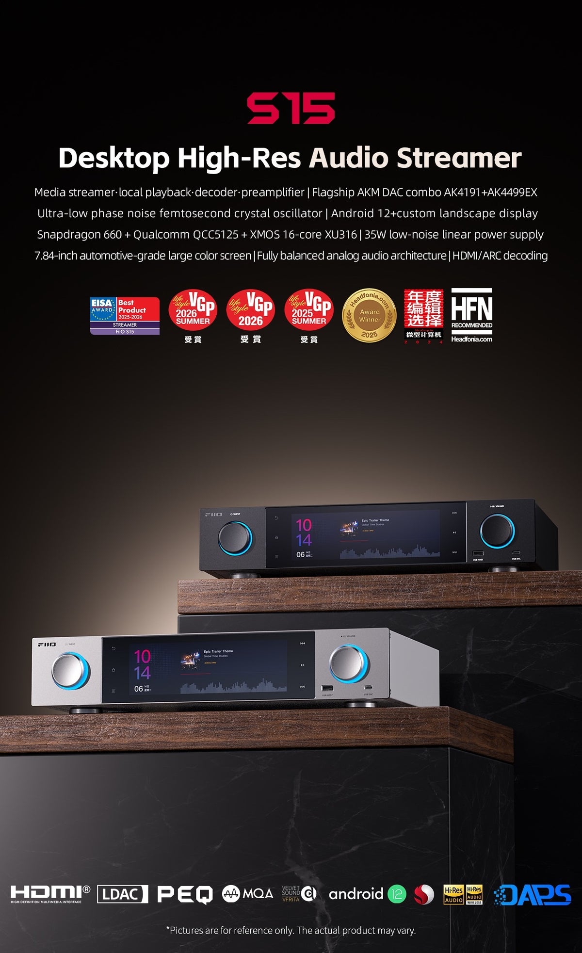 FIIO S15 Desktop High-Res Audio Streamer