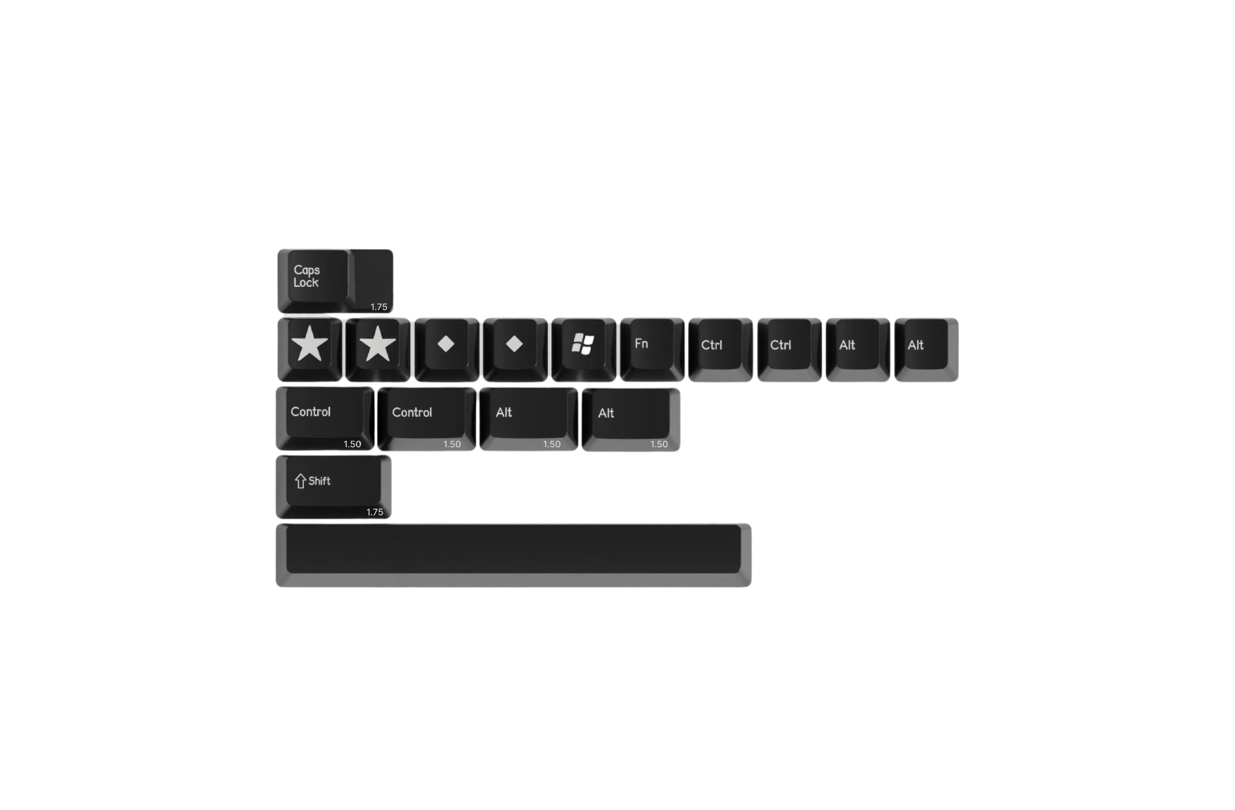 DCS Black & White Keycap Set