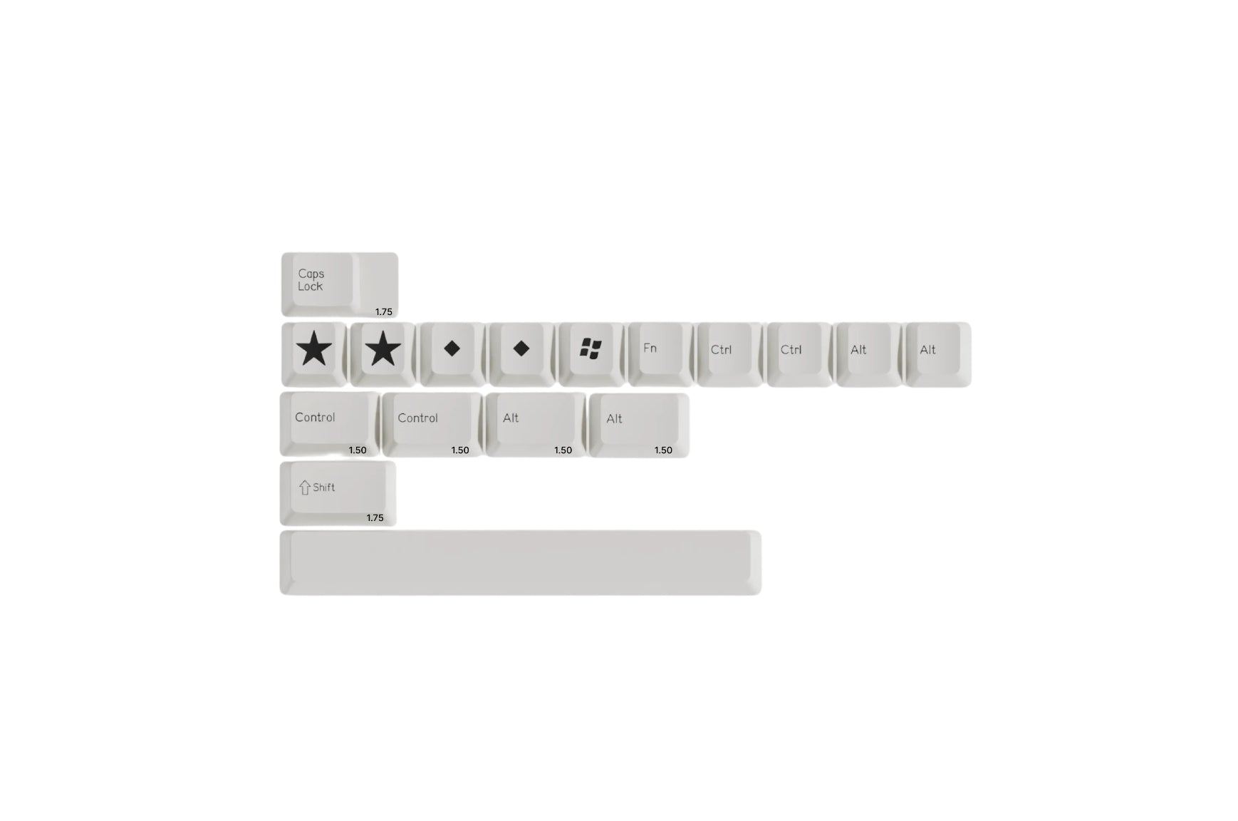 DCS Black & White Keycap Set