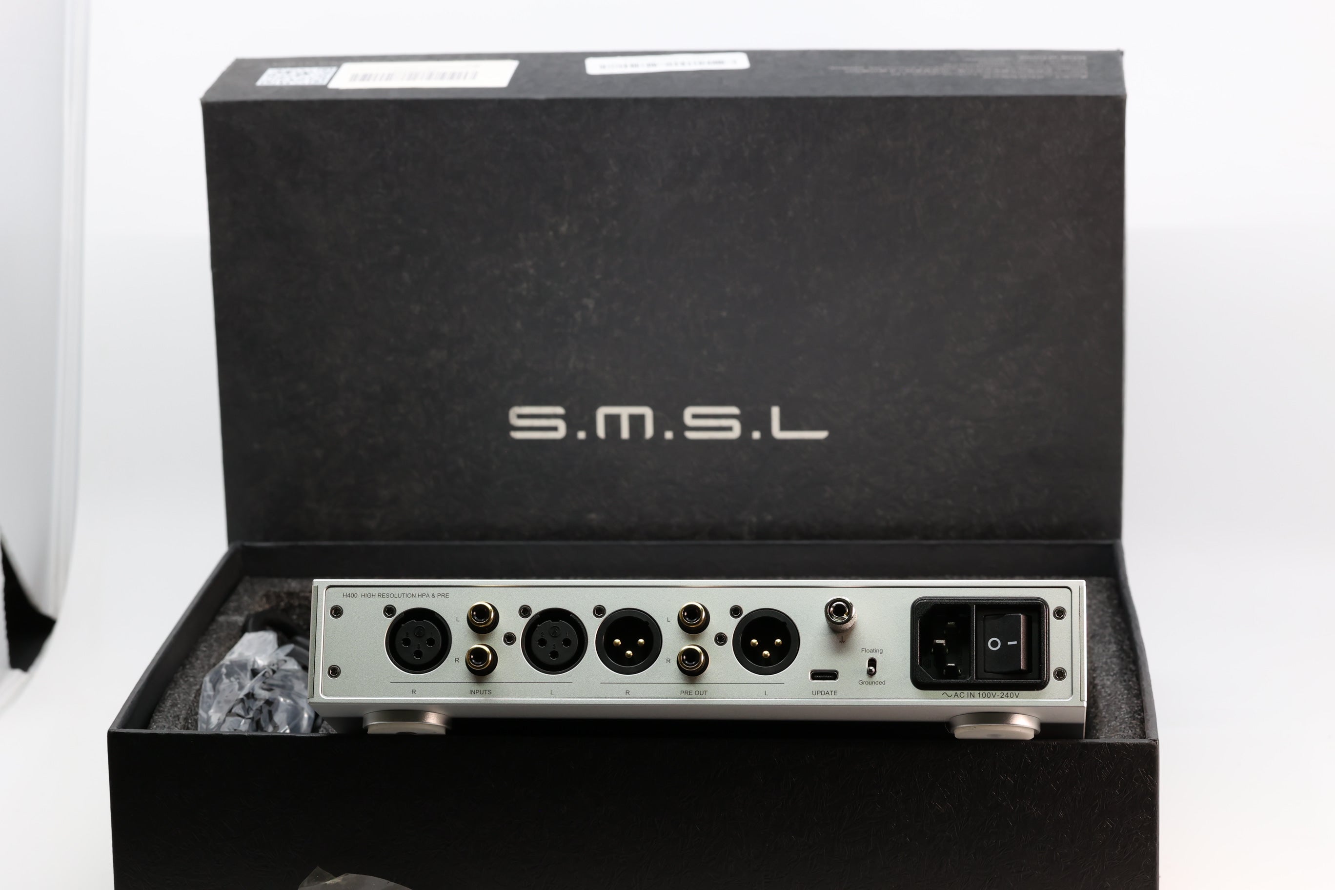 Apos Audio Addsoap Headphone Amp SMSL H400 High-End Fully Balanced Headphone Amplifier Silver