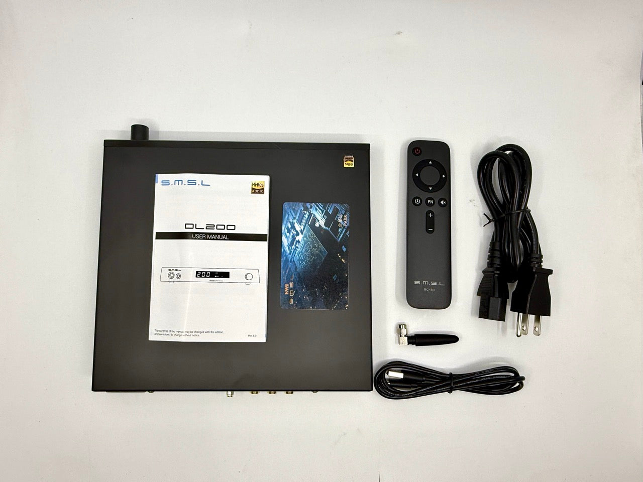 SMSL DL200 Audio DAC Headphone Amplifier ES9039Q2M MQA (Black)