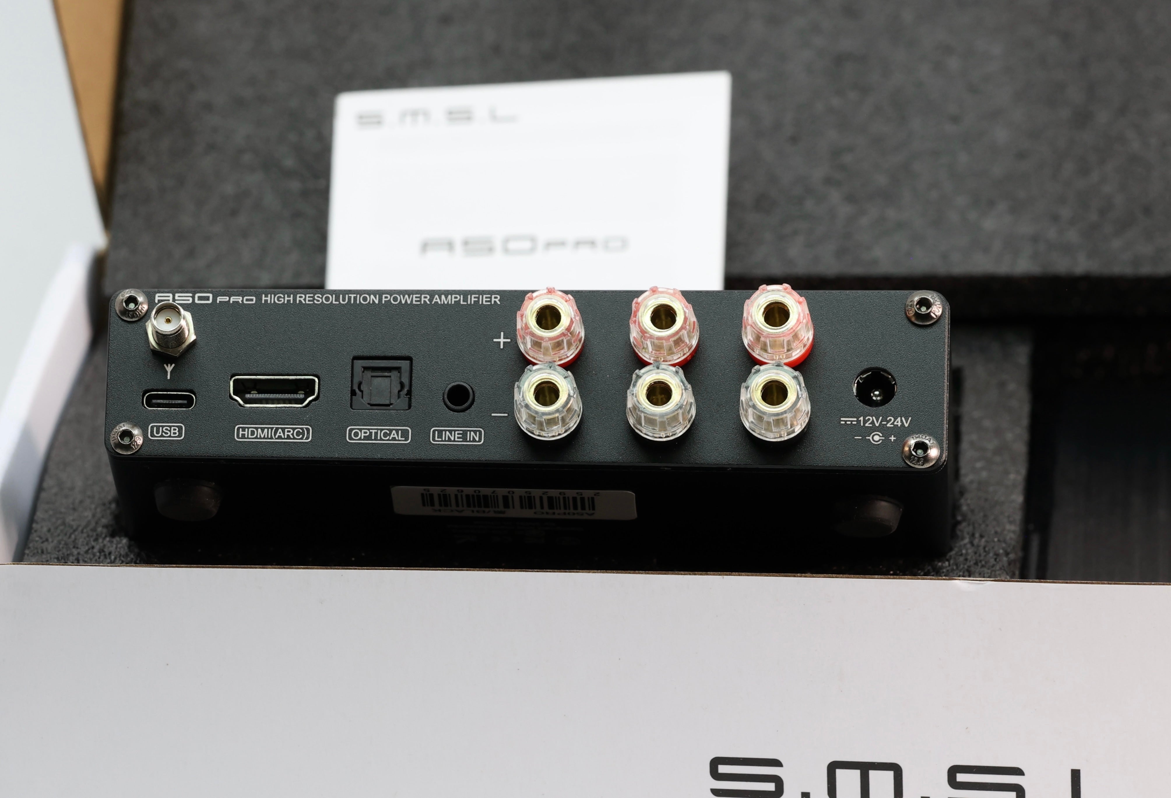 SMSL A50 PRO HiFi Power Amplifier 2.1-Channel Bluetooth USB Optical HD