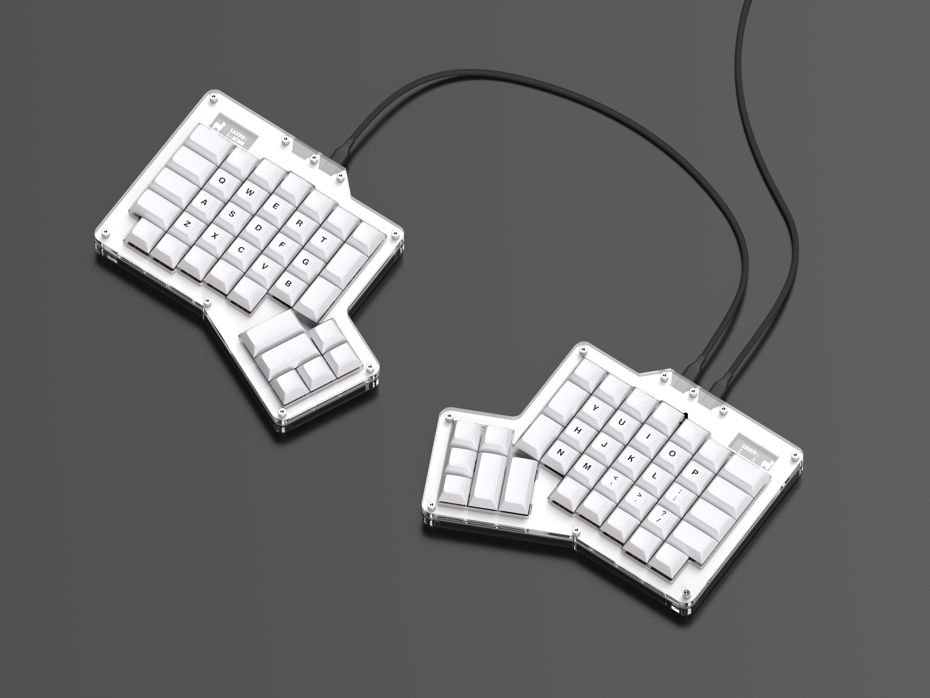 Apos Audio Alpaca Keyboards Mechanical Keyboards ErgoDox 76 "Hot Dox" V2 Mechanical Keyboard