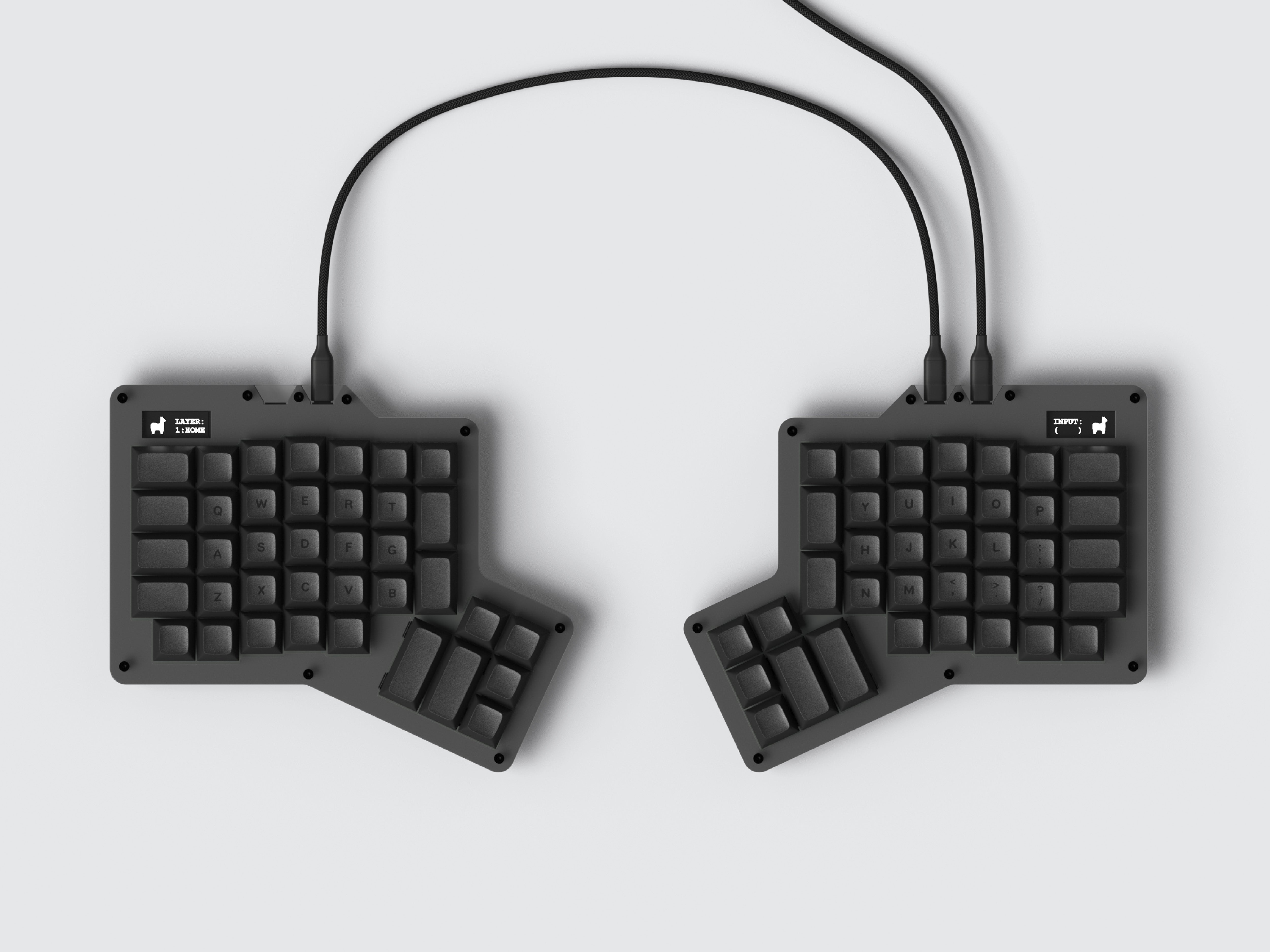 Apos Audio Alpaca Keyboards Mechanical Keyboards ErgoDox 76 "Hot Dox" V2 Mechanical Keyboard