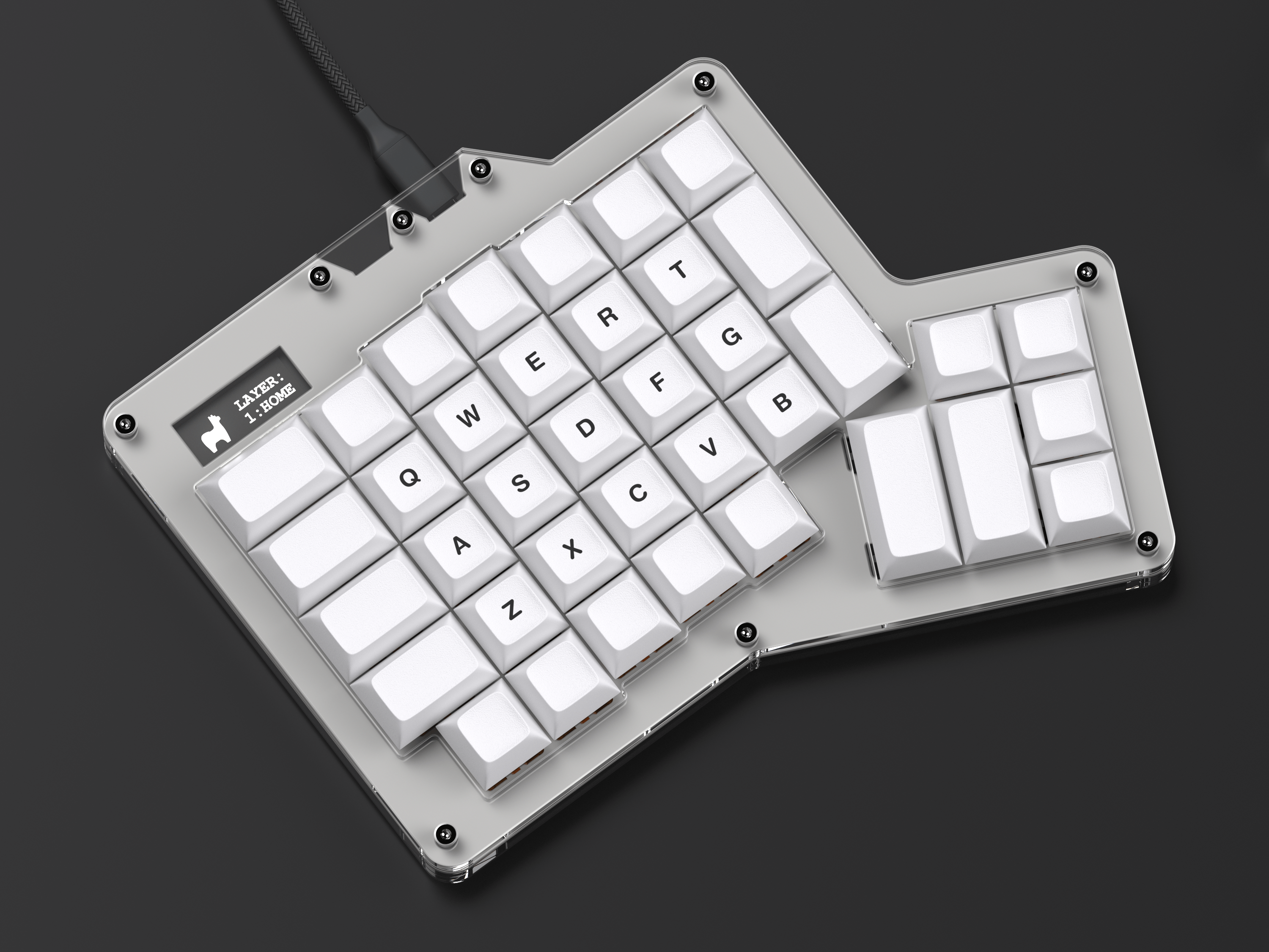 Apos Audio Alpaca Keyboards Mechanical Keyboards ErgoDox 76 "Hot Dox" V2 Mechanical Keyboard