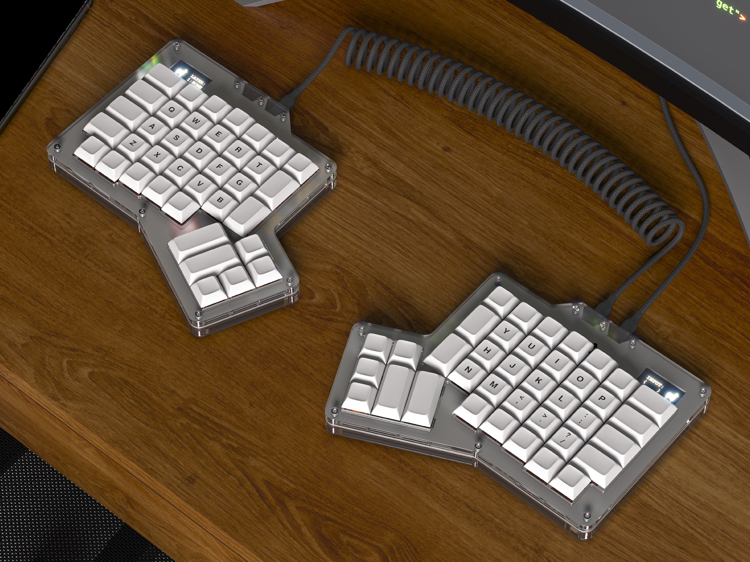 Apos Audio Alpaca Keyboards Mechanical Keyboards ErgoDox 76 "Hot Dox" V2 Mechanical Keyboard