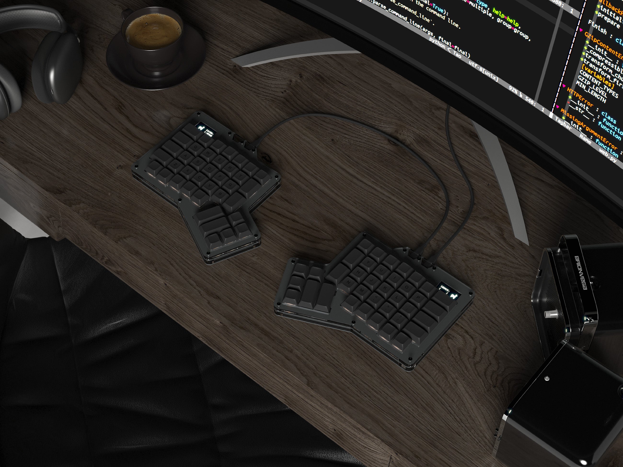 Apos Audio Alpaca Keyboards Mechanical Keyboards ErgoDox 76 "Hot Dox" V2 Mechanical Keyboard