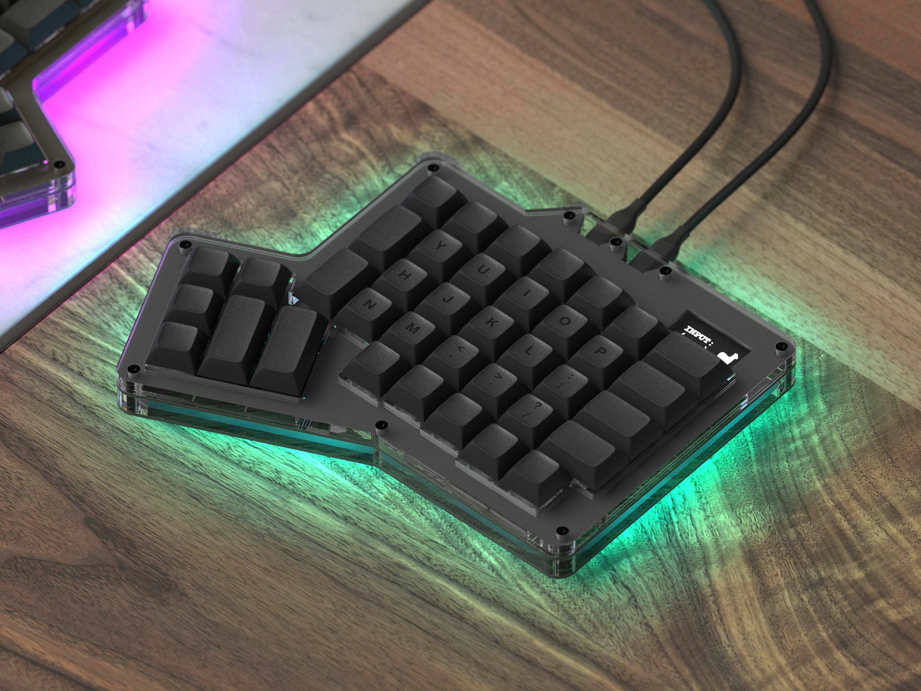 Apos Audio Alpaca Keyboards Mechanical Keyboards ErgoDox 76 "Hot Dox" V2 Mechanical Keyboard