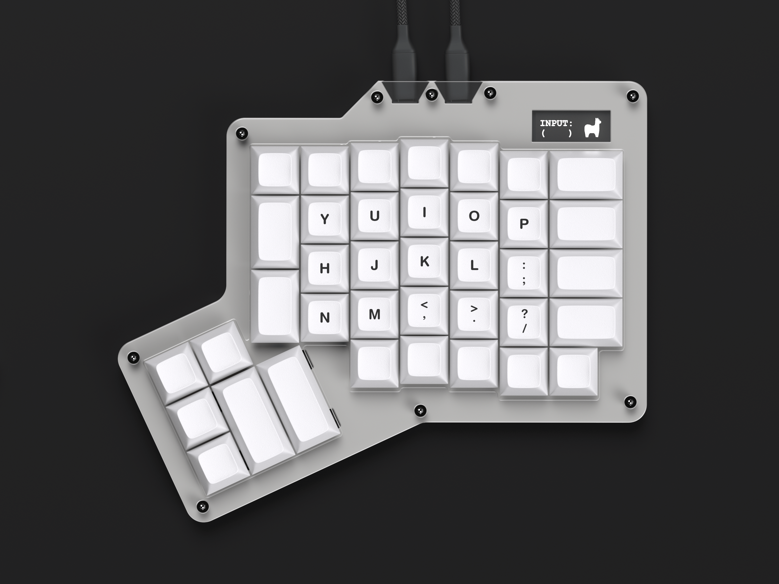 Apos Audio Alpaca Keyboards Mechanical Keyboards ErgoDox 76 "Hot Dox" V2 Mechanical Keyboard