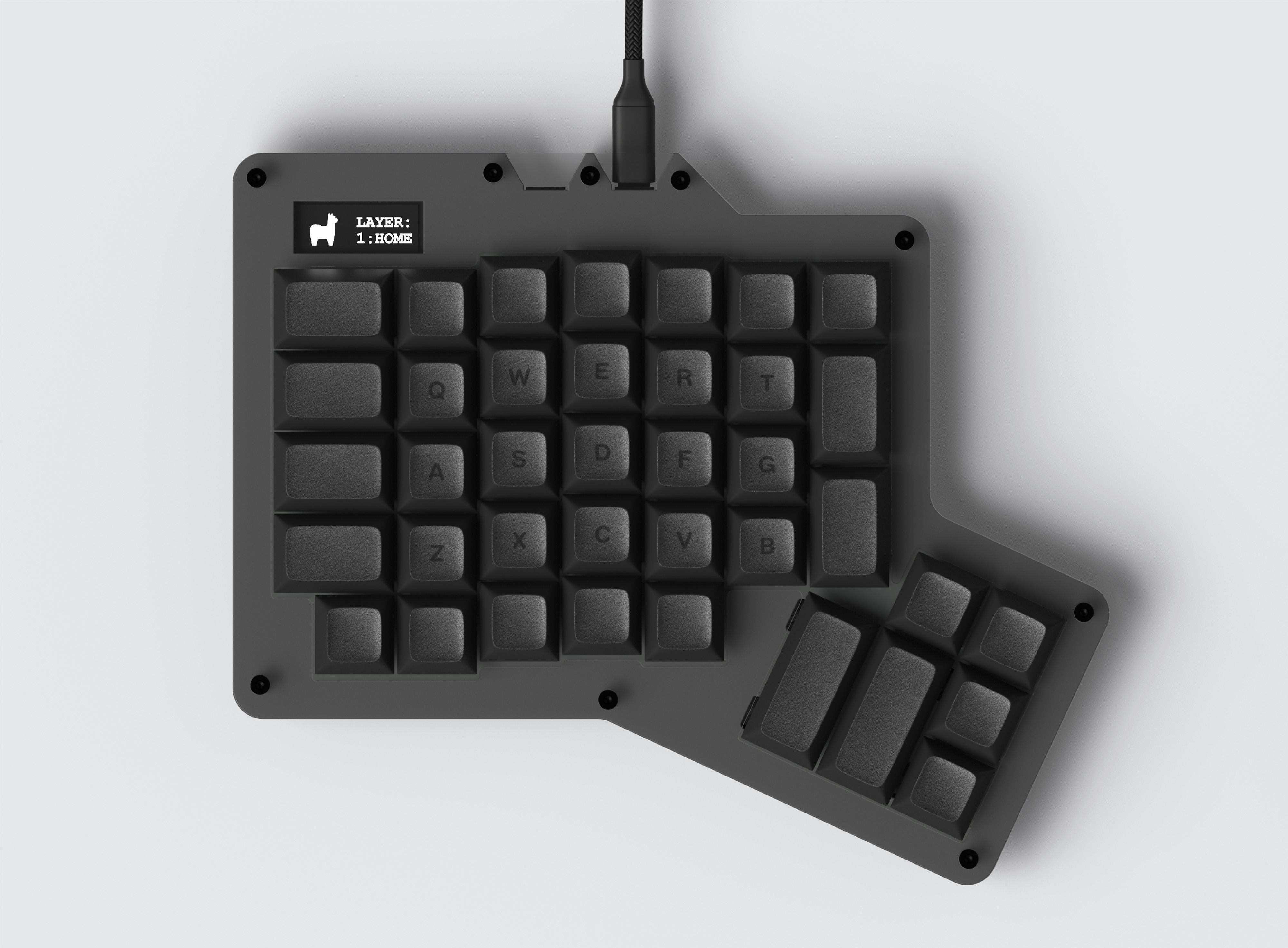 Apos Audio Alpaca Keyboards Mechanical Keyboards ErgoDox 76 "Hot Dox" V2 Mechanical Keyboard