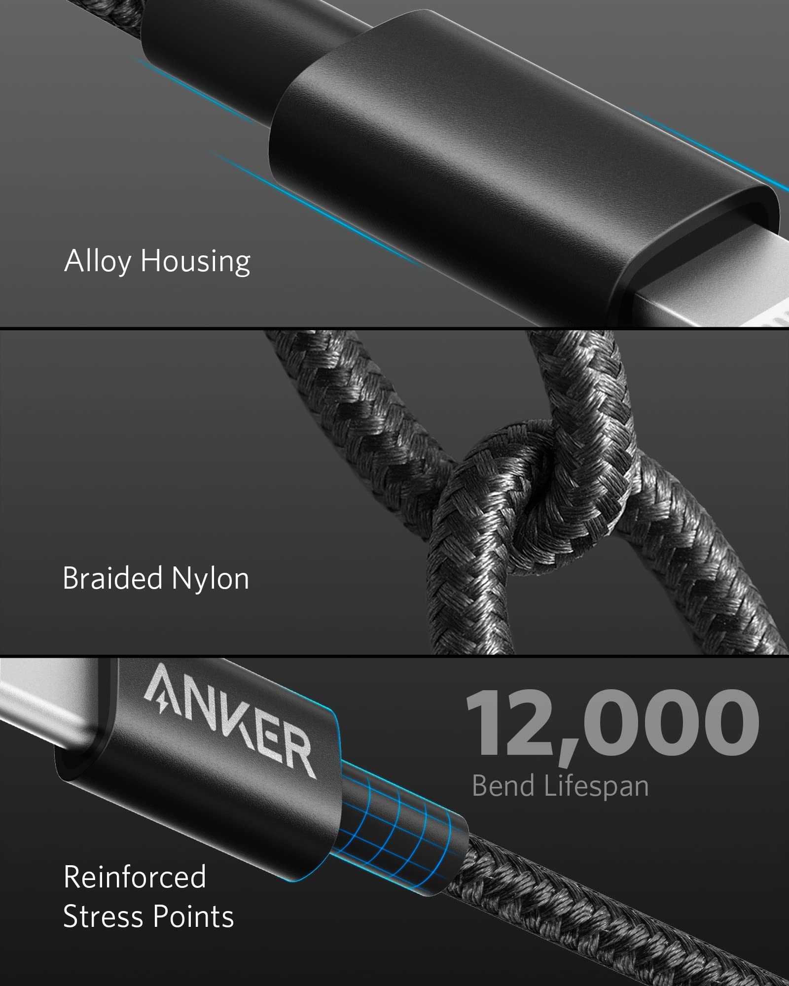 Apos Audio Anker Accessory Anker 331 USB-C to Lightning Cable