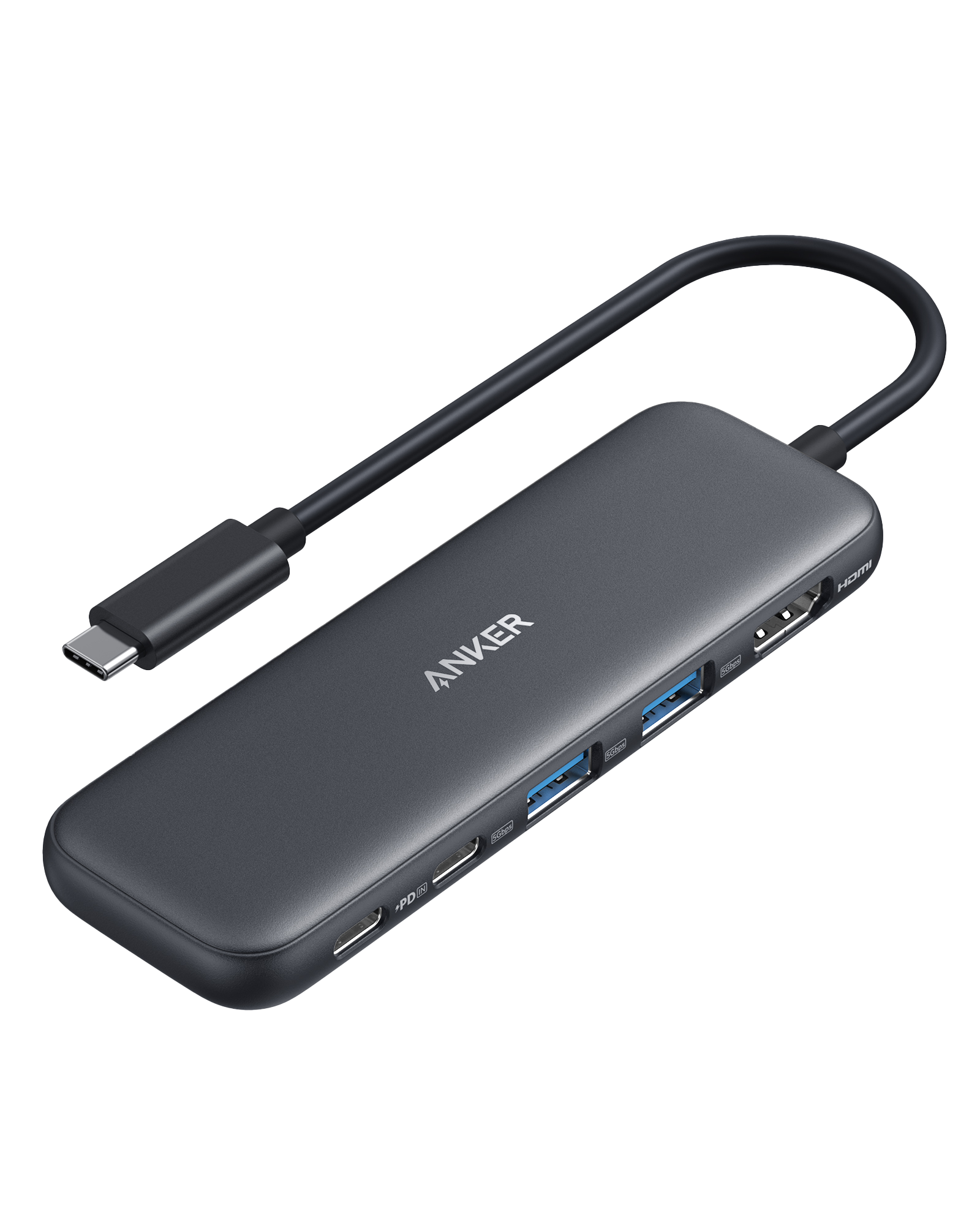 Apos Audio Anker Accessory Anker 332 USB-C Hub (5-in-1) Black