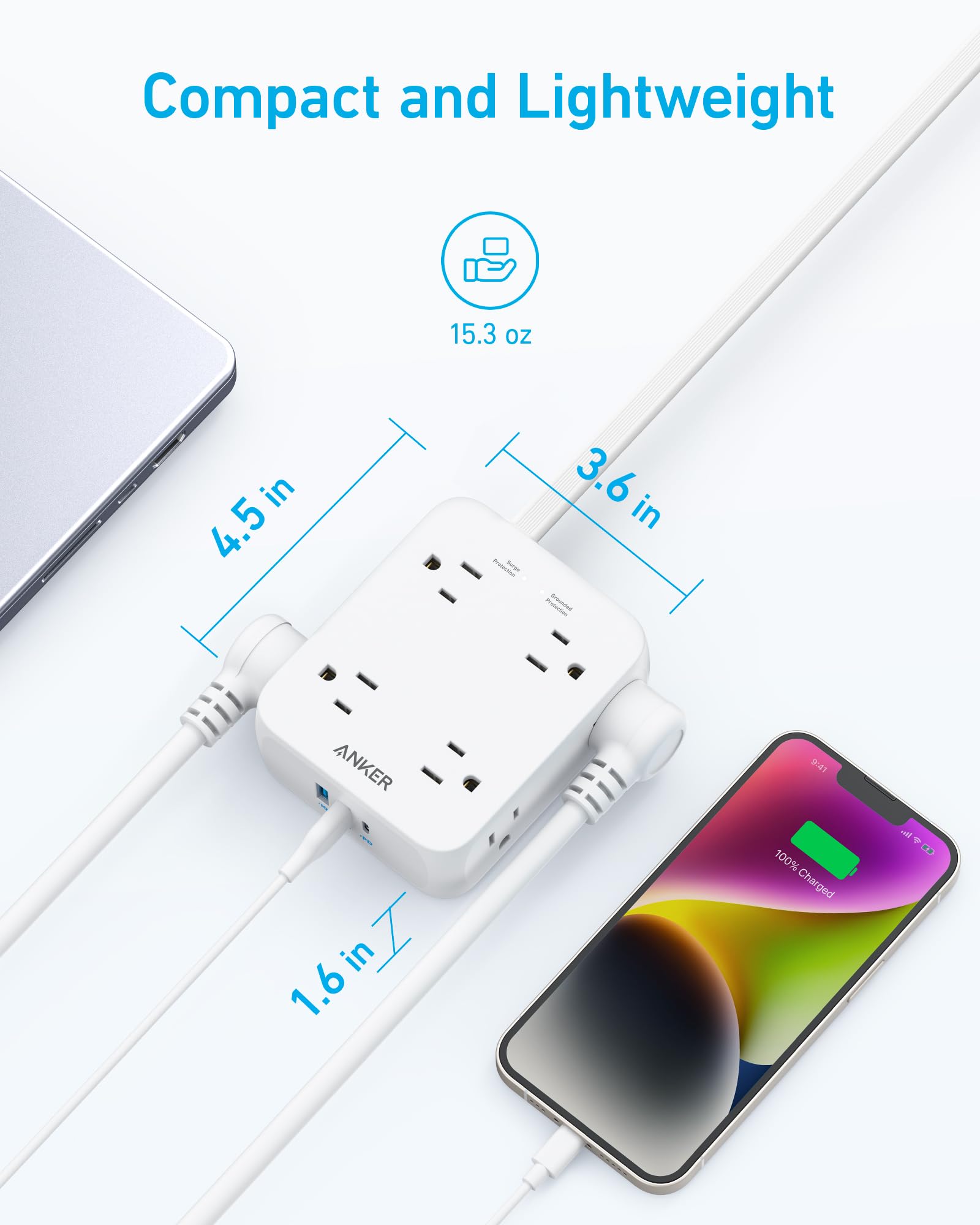 Apos Audio Anker Accessory Anker 341 USB Power Strip