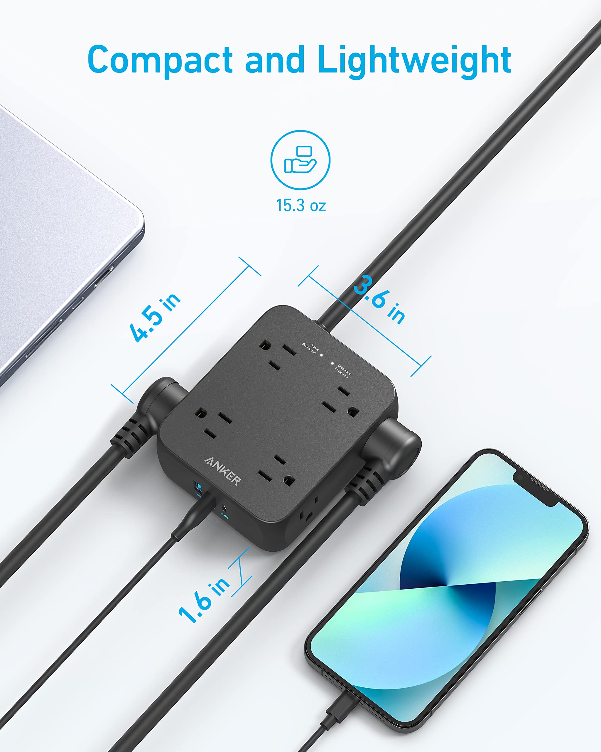 Apos Audio Anker Accessory Anker 341 USB Power Strip
