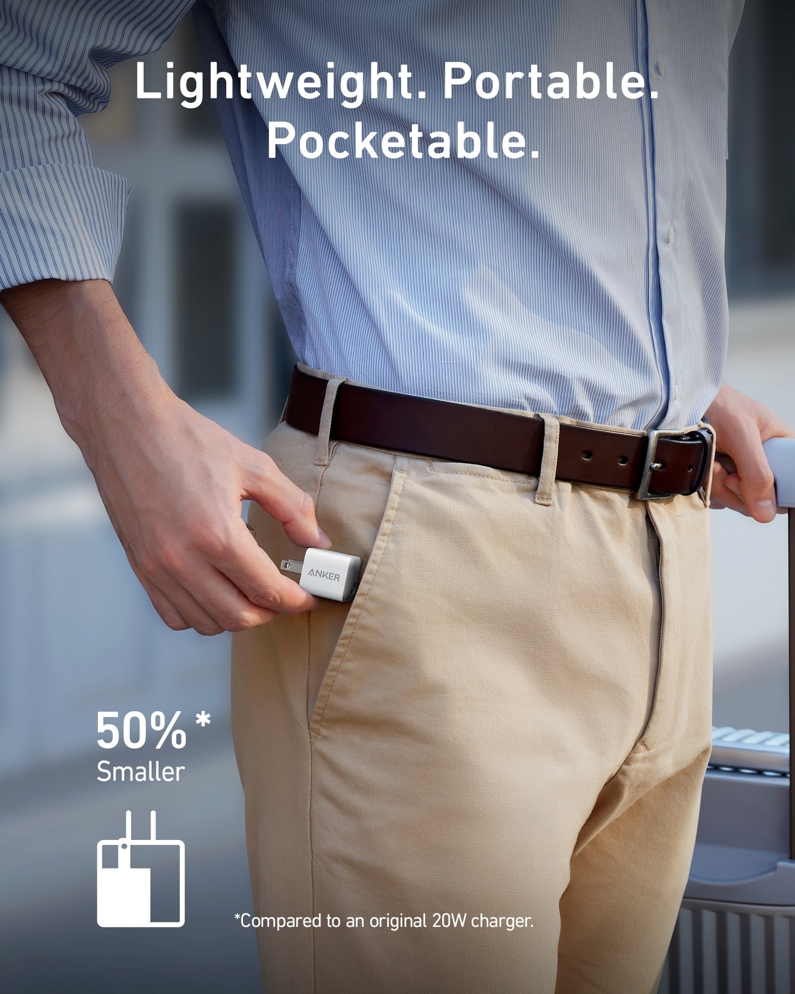 Apos Audio Anker Accessory Anker 511 Charger (Nano) with USB-C to Lightning Cable White