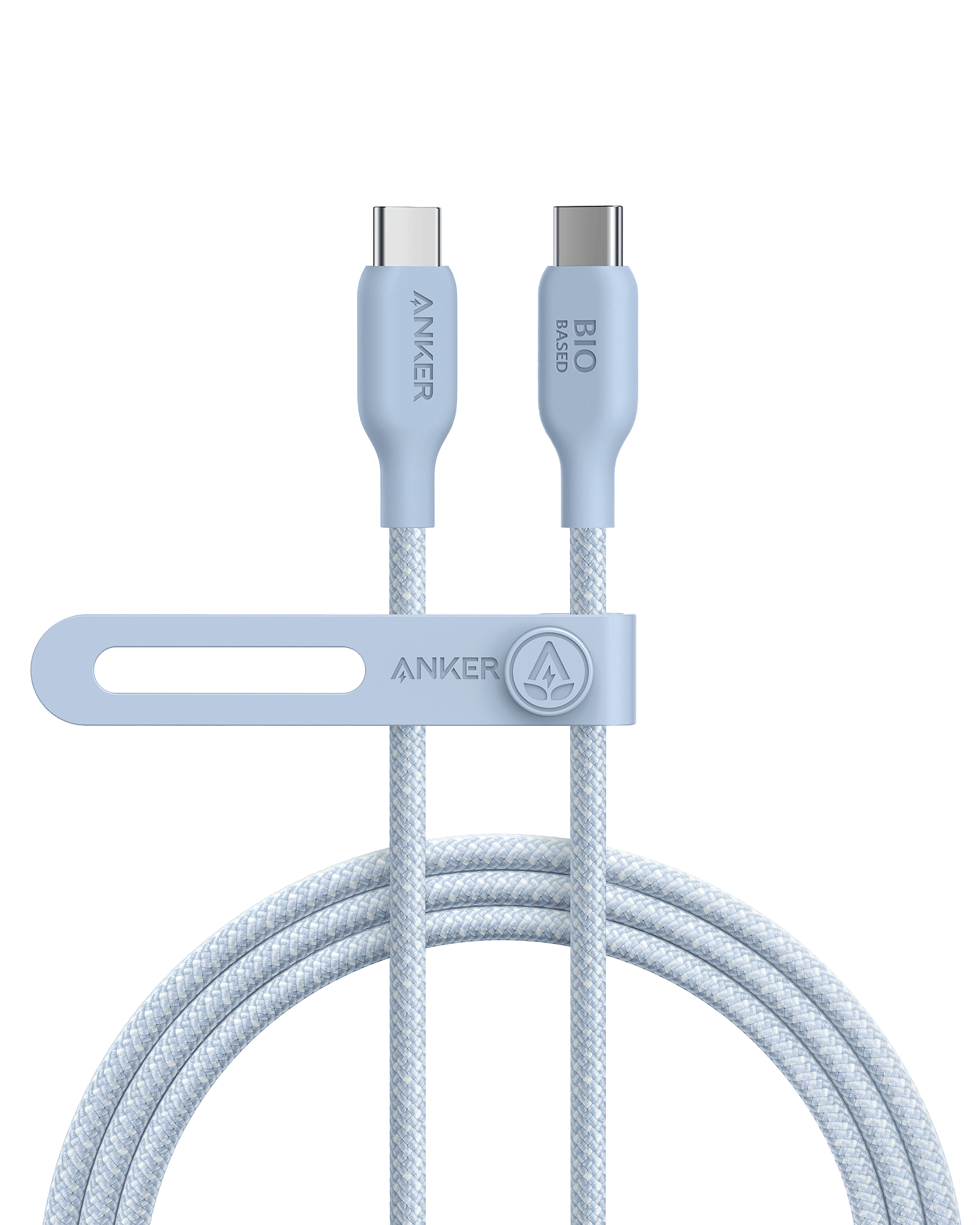 Apos Audio Anker Accessory Anker 543 USB-C to USB-C Cable (Bio-Braided) 10 ft / Ice Lake Blue