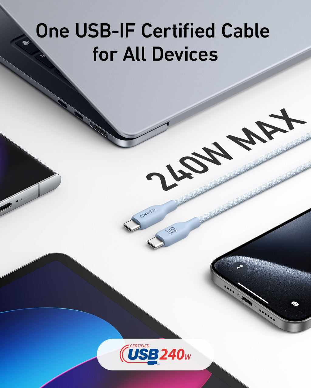 Apos Audio Anker Accessory Anker 543 USB-C to USB-C Cable (Bio-Braided)