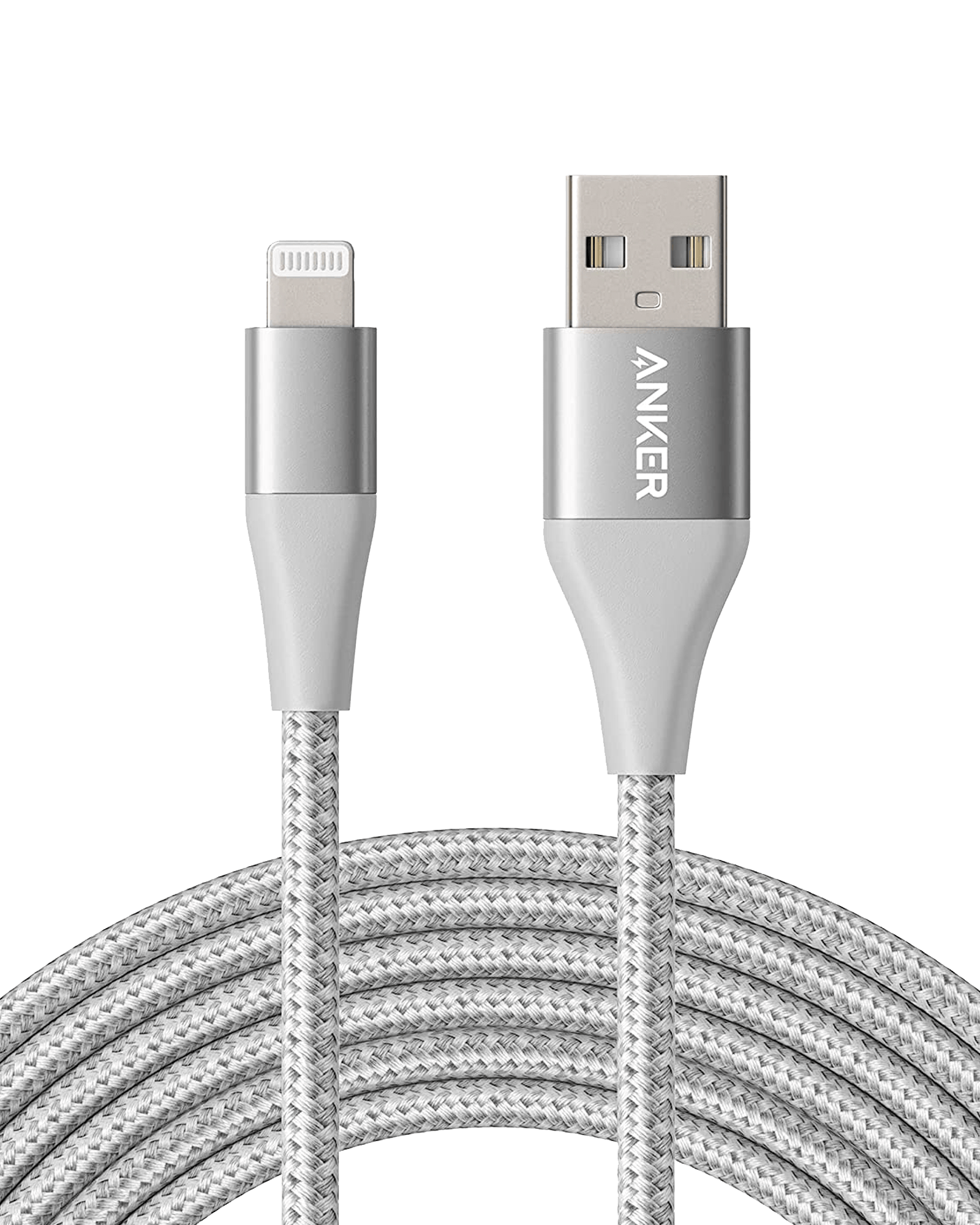 Apos Audio Anker Accessory Anker 551 USB-A to Lightning Cable (3 ft / 6 ft / 10 ft) Silver / 10ft