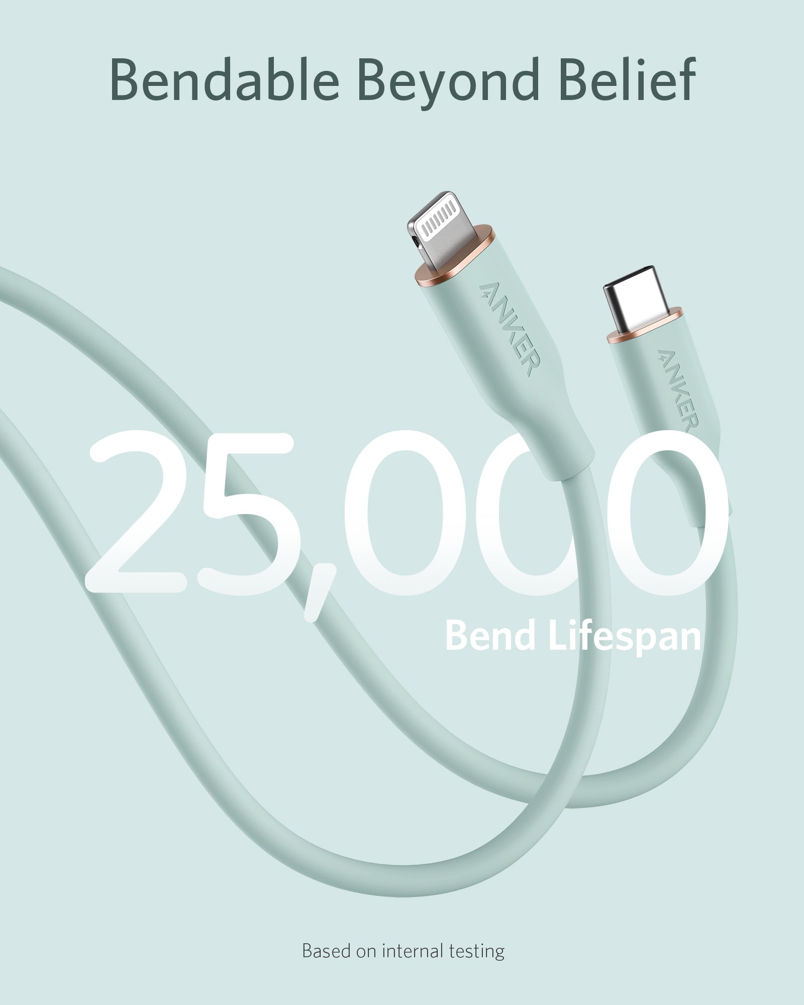 Apos Audio Anker Accessory Anker 641 USB-C to Lightning Cable (Flow, 3 ft Silicone)