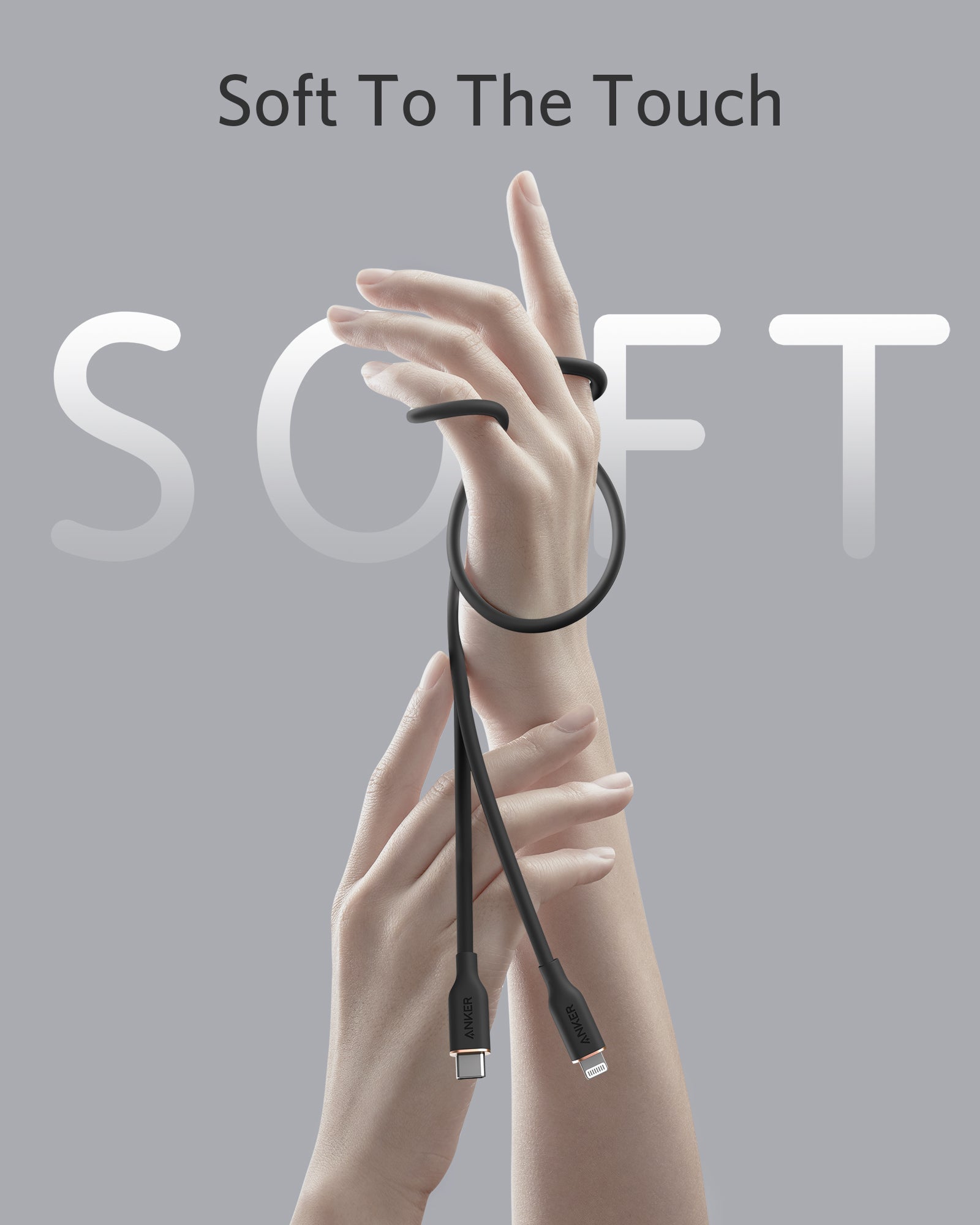 Apos Audio Anker Accessory Anker 641 USB-C to Lightning Cable (Flow, 3 ft Silicone)