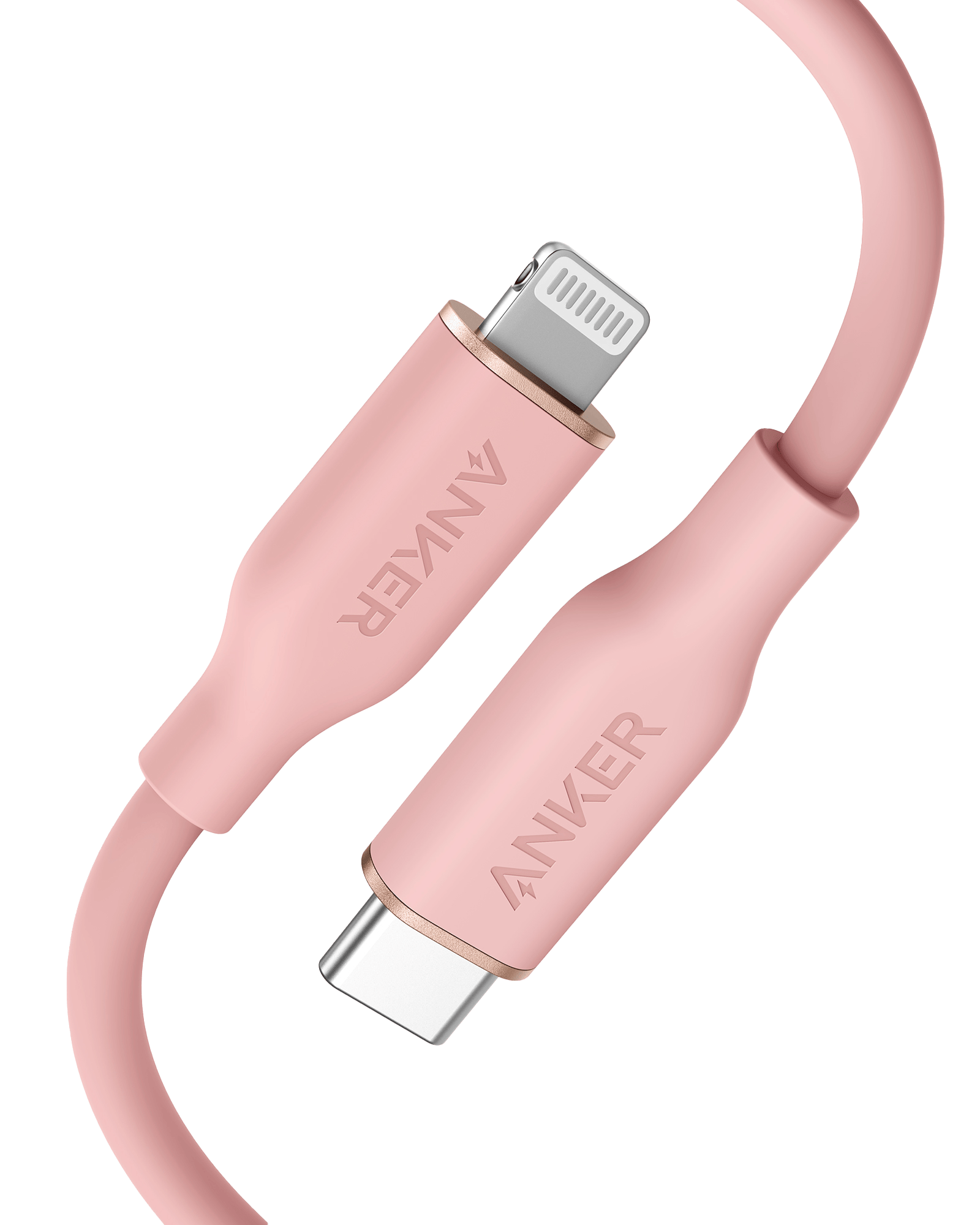 Apos Audio Anker Accessory Anker 641 USB-C to Lightning Cable (Flow, 3 ft Silicone) 3ft / Coral Pink