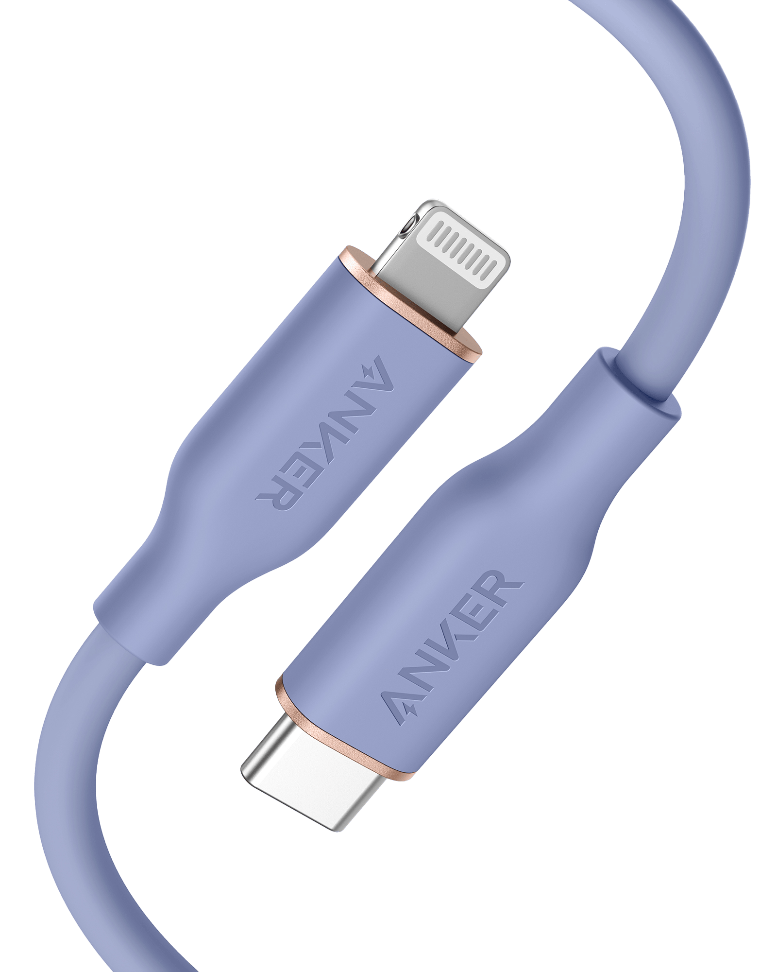 Apos Audio Anker Accessory Anker 641 USB-C to Lightning Cable (Flow, 3 ft Silicone) 3ft / Lavender Grey