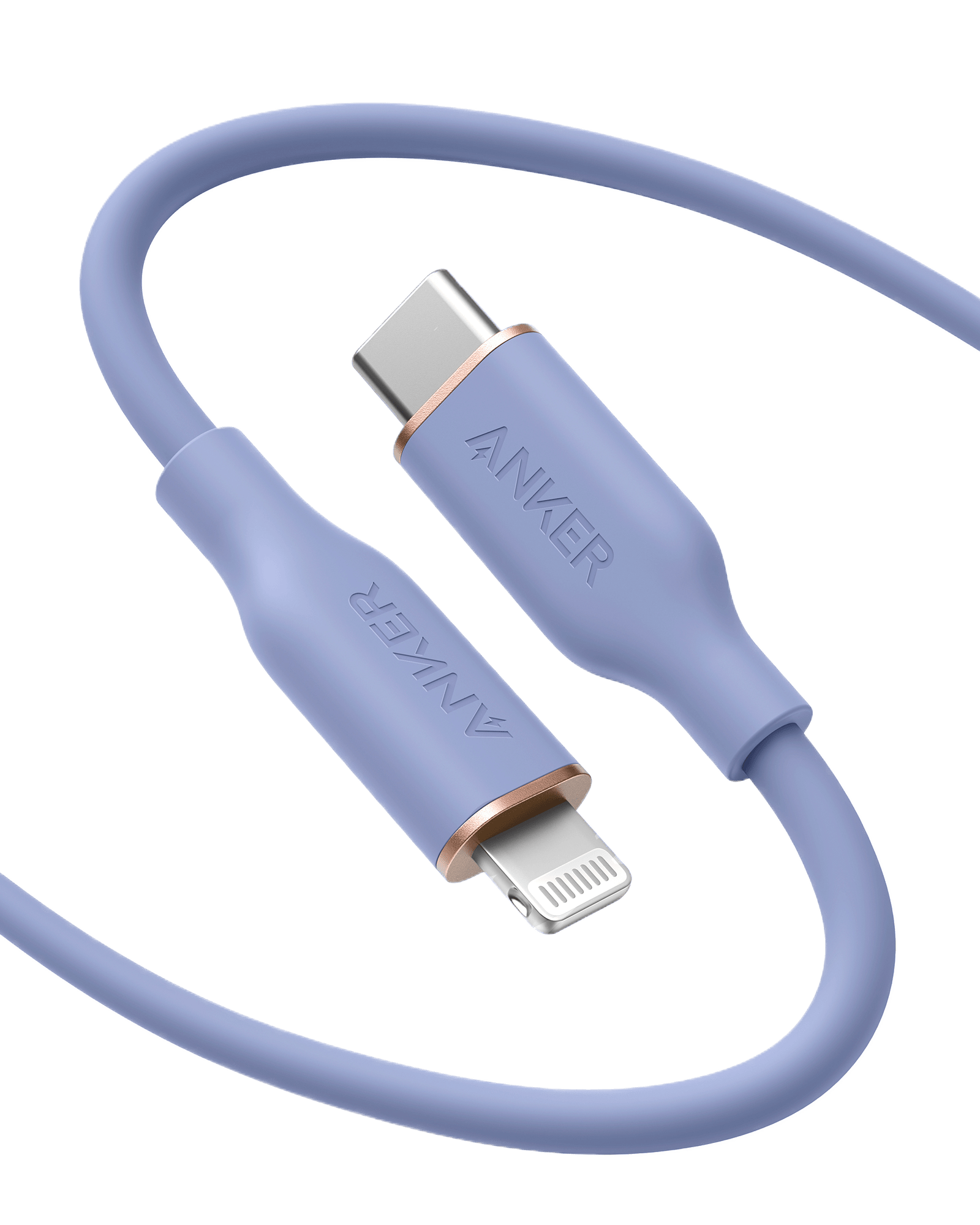 Apos Audio Anker Accessory Anker 641 USB-C to Lightning Cable (Flow, 3 ft Silicone) 6ft / Lavender Grey