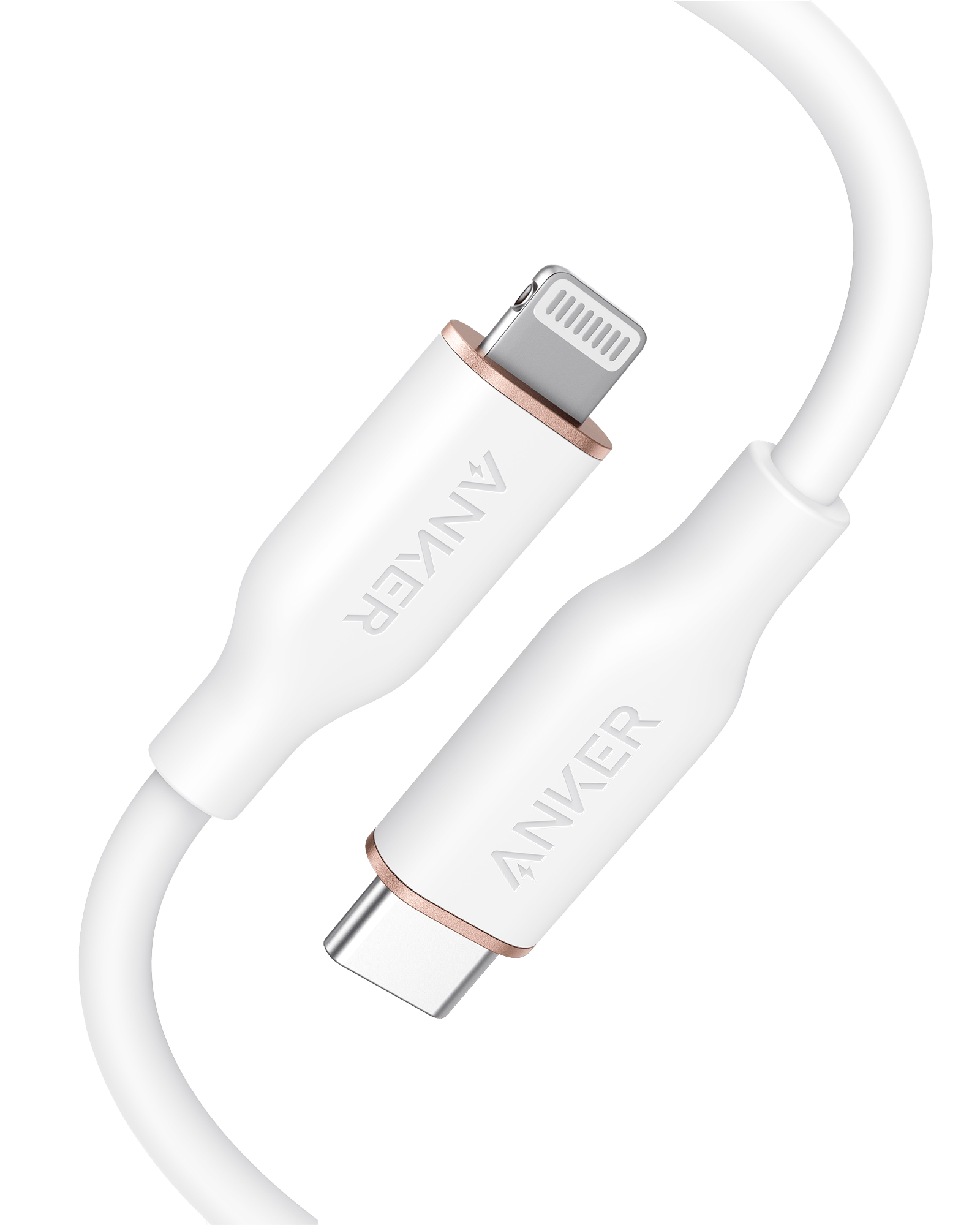 Apos Audio Anker Accessory Anker 641 USB-C to Lightning Cable (Flow, Silicone) 3ft / Cloud White