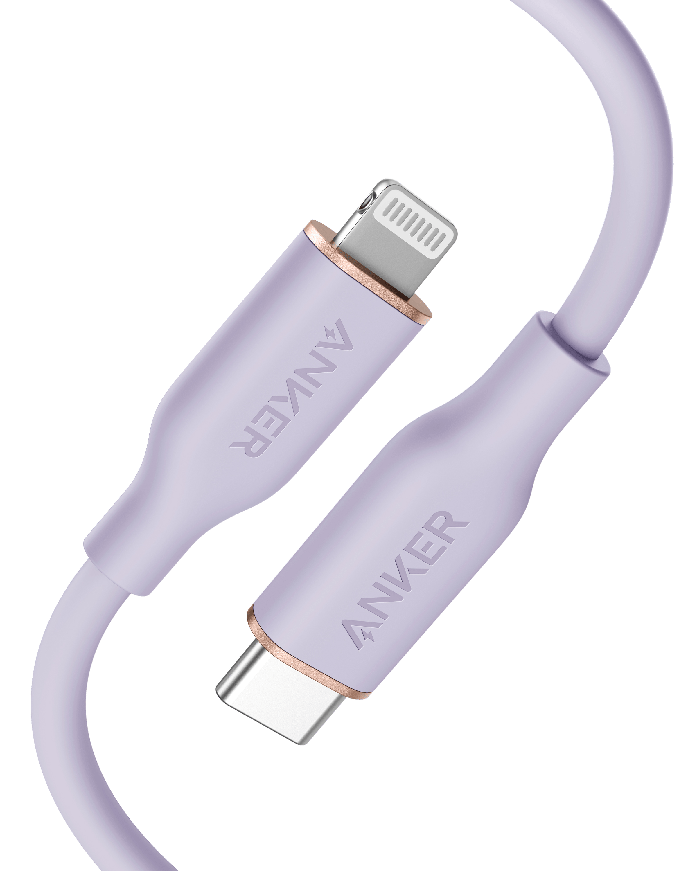 Apos Audio Anker Accessory Anker 641 USB-C to Lightning Cable (Flow, Silicone) 3ft / Lilac Purple
