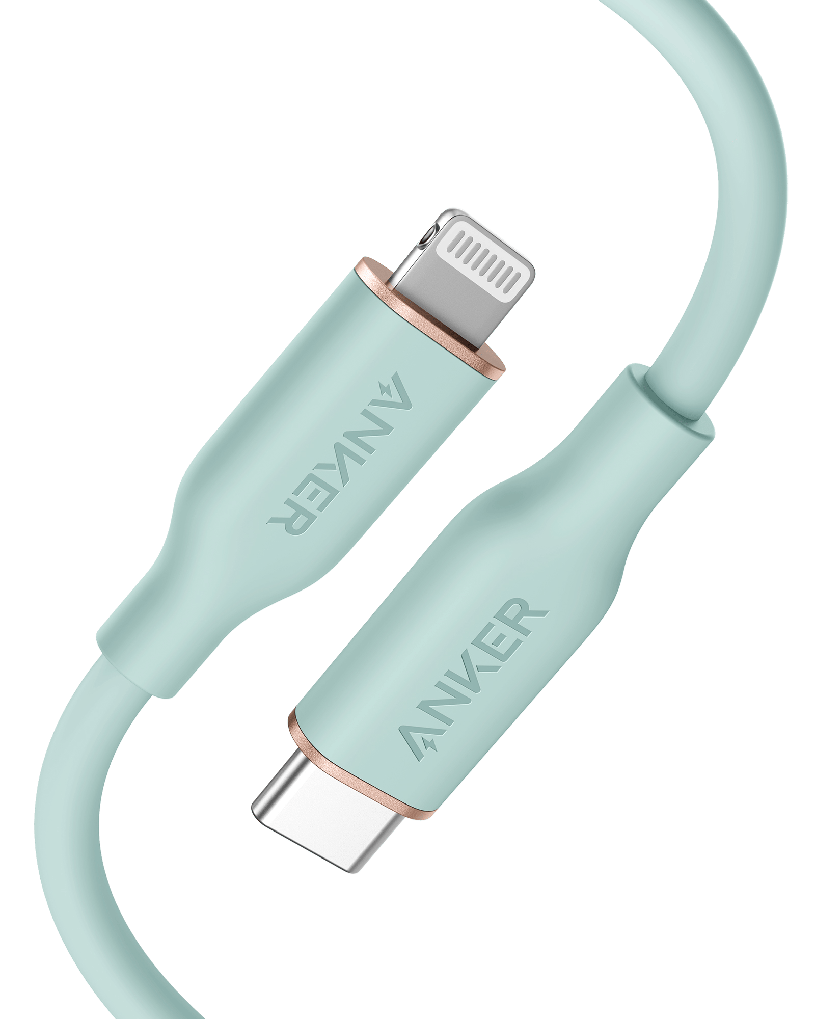 Apos Audio Anker Accessory Anker 641 USB-C to Lightning Cable (Flow, Silicone) 3ft / Mint Green