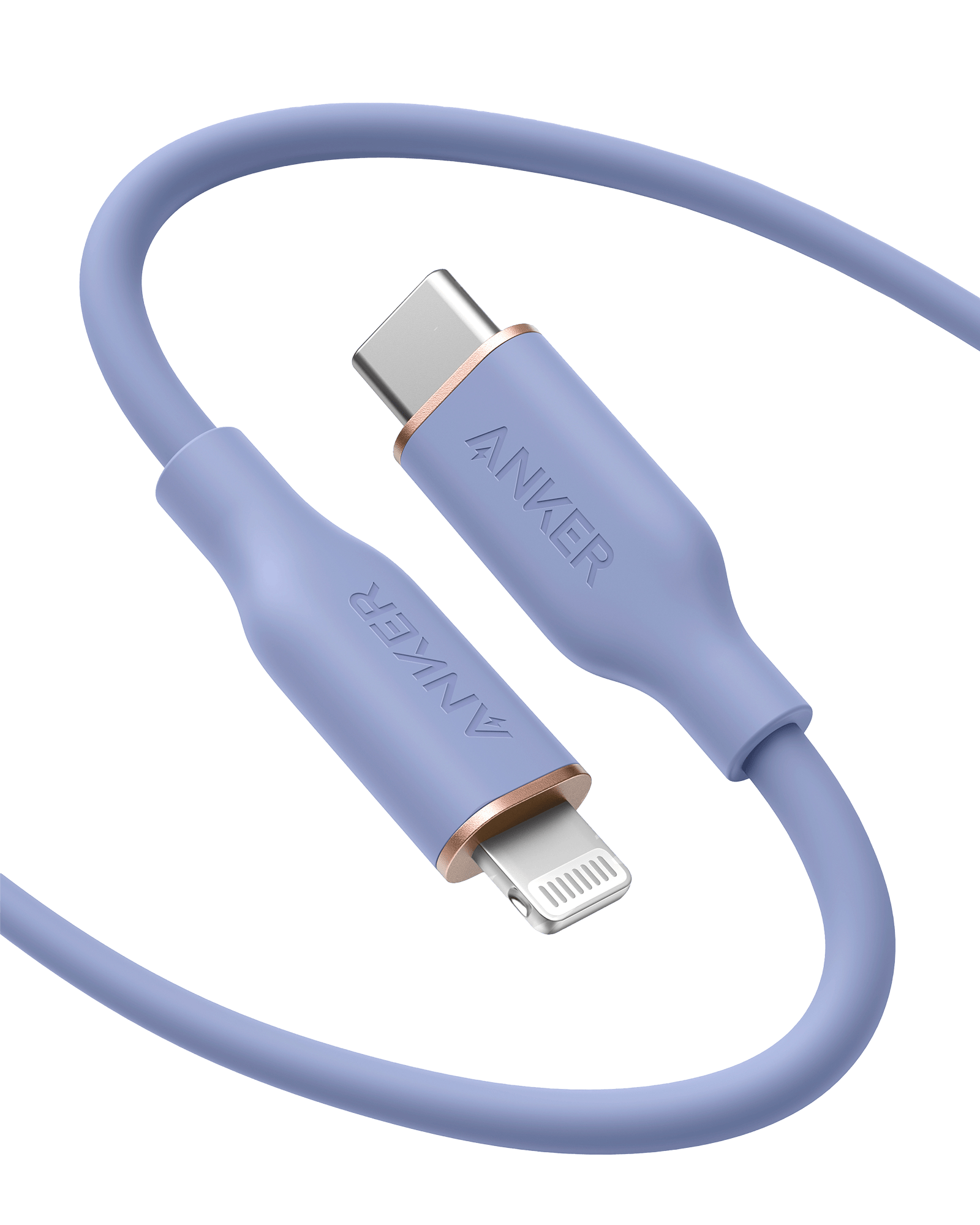 Apos Audio Anker Accessory Anker 641 USB-C to Lightning Cable (Flow, Silicone) 6ft / Lavender Grey