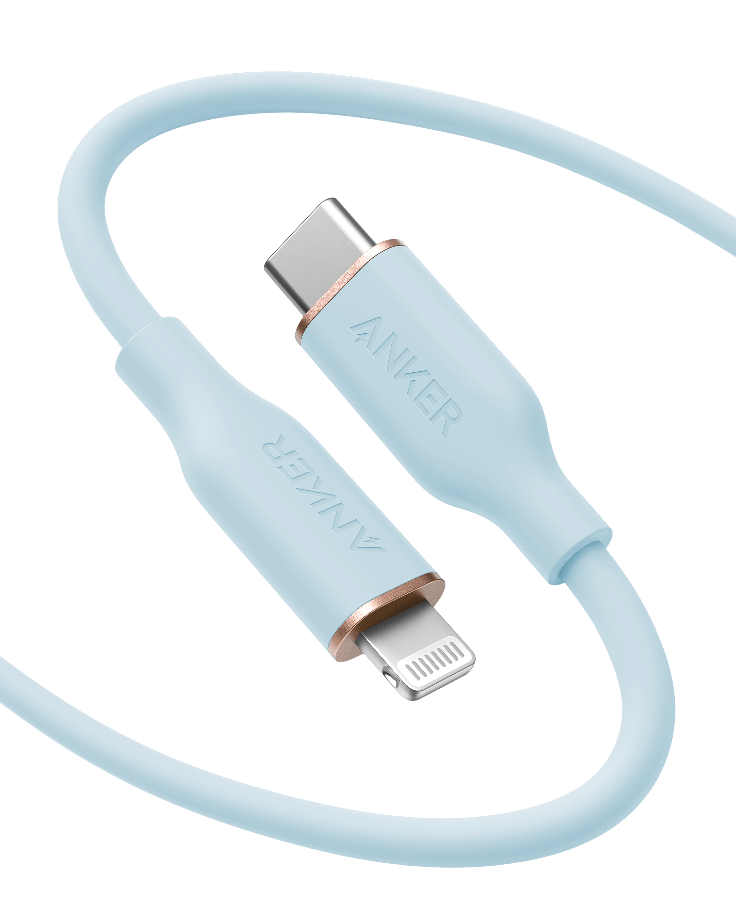 Apos Audio Anker Accessory Anker 641 USB-C to Lightning Cable (Flow, Silicone) 6ft / Misty Blue