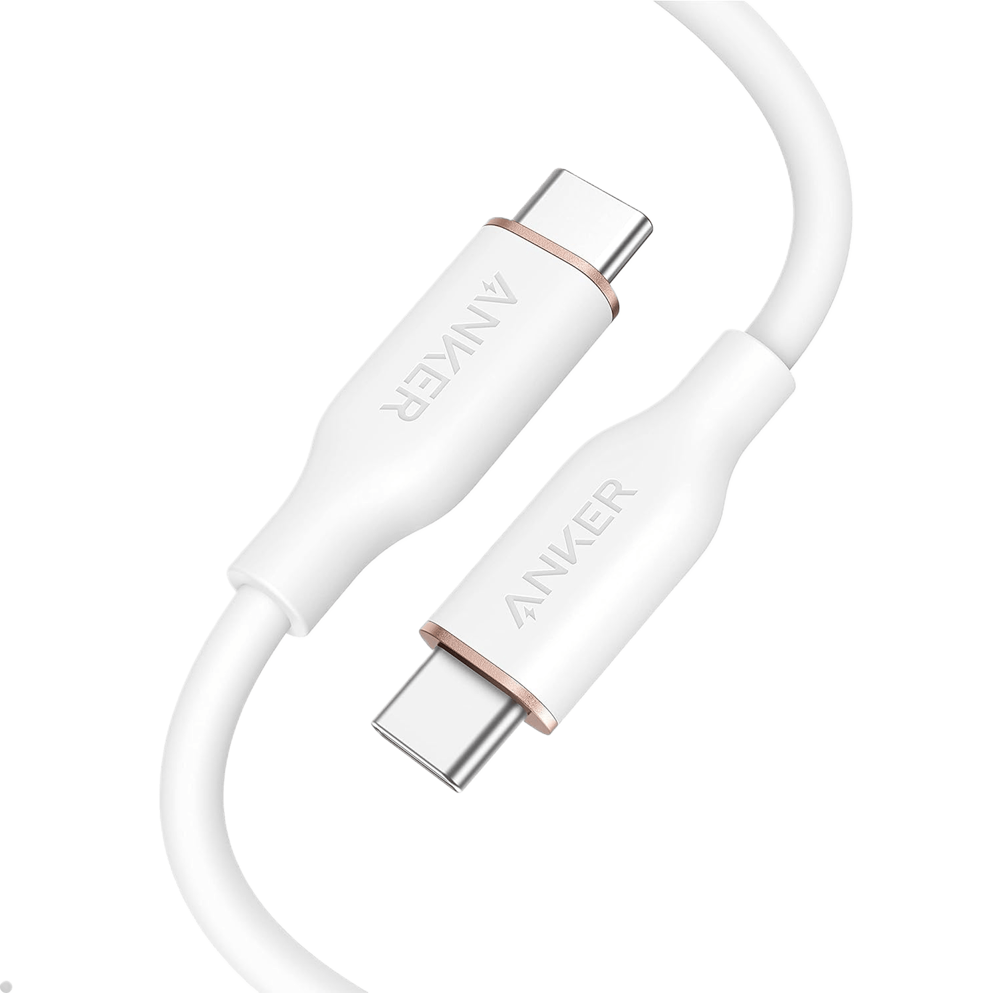 Apos Audio Anker Accessory Anker 643 USB-C to USB-C Cable (Flow, Silicone) 3ft / 240W / Cloud White