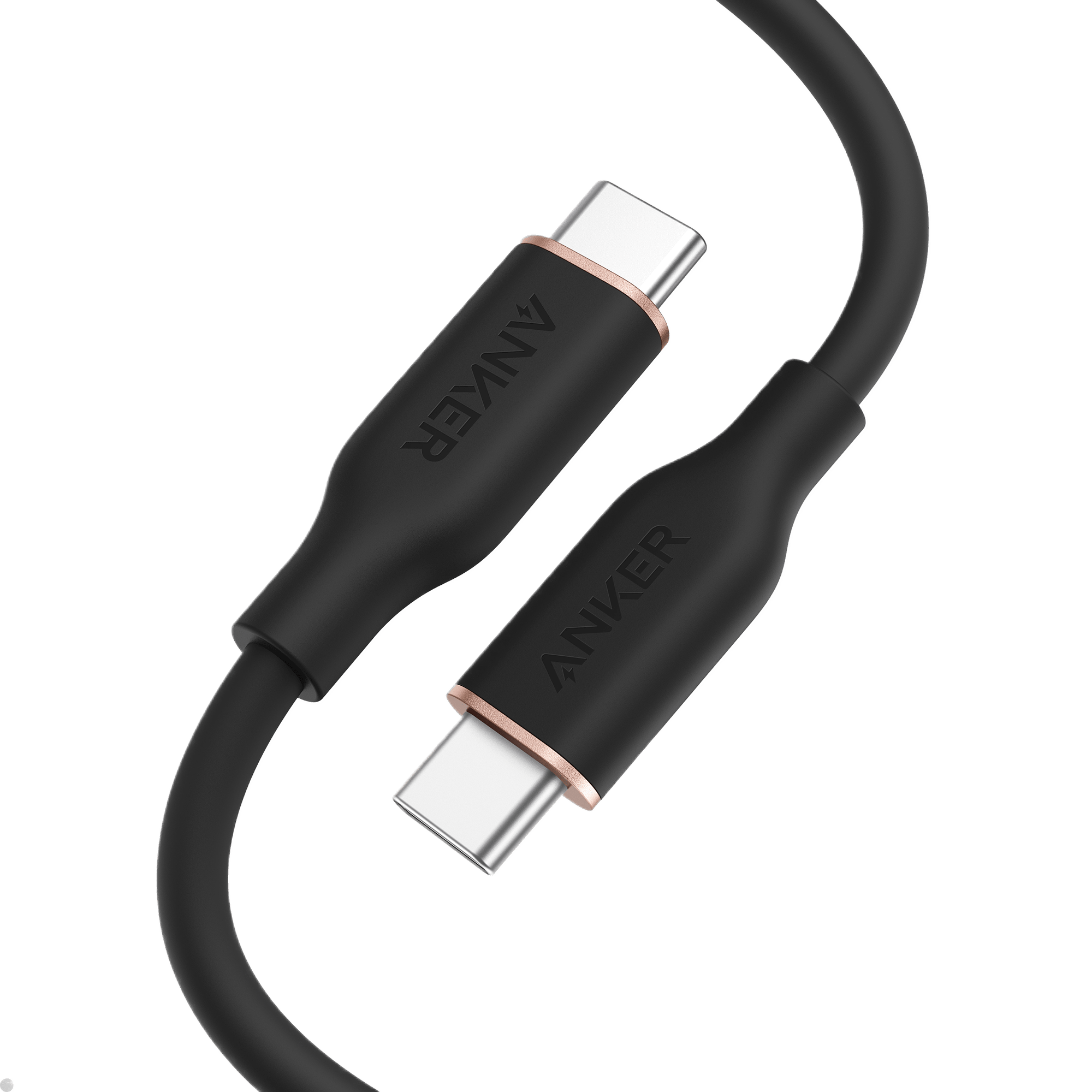 Apos Audio Anker Accessory Anker 643 USB-C to USB-C Cable (Flow, Silicone) 3ft / 240W / Midnight Black