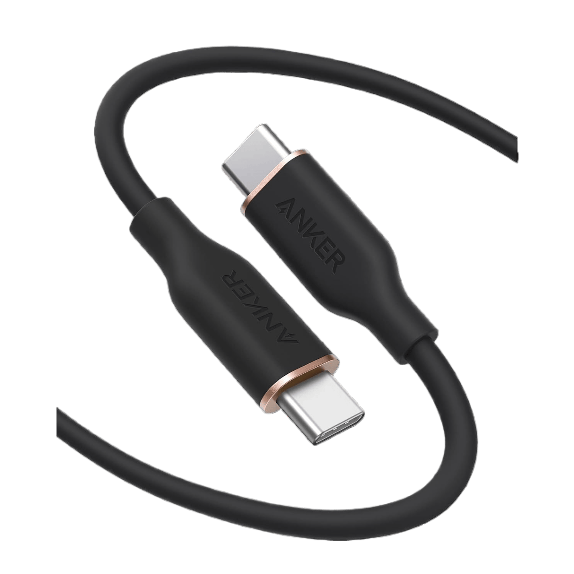 Apos Audio Anker Accessory Anker 643 USB-C to USB-C Cable (Flow, Silicone) 6ft / 240W / Midnight Black