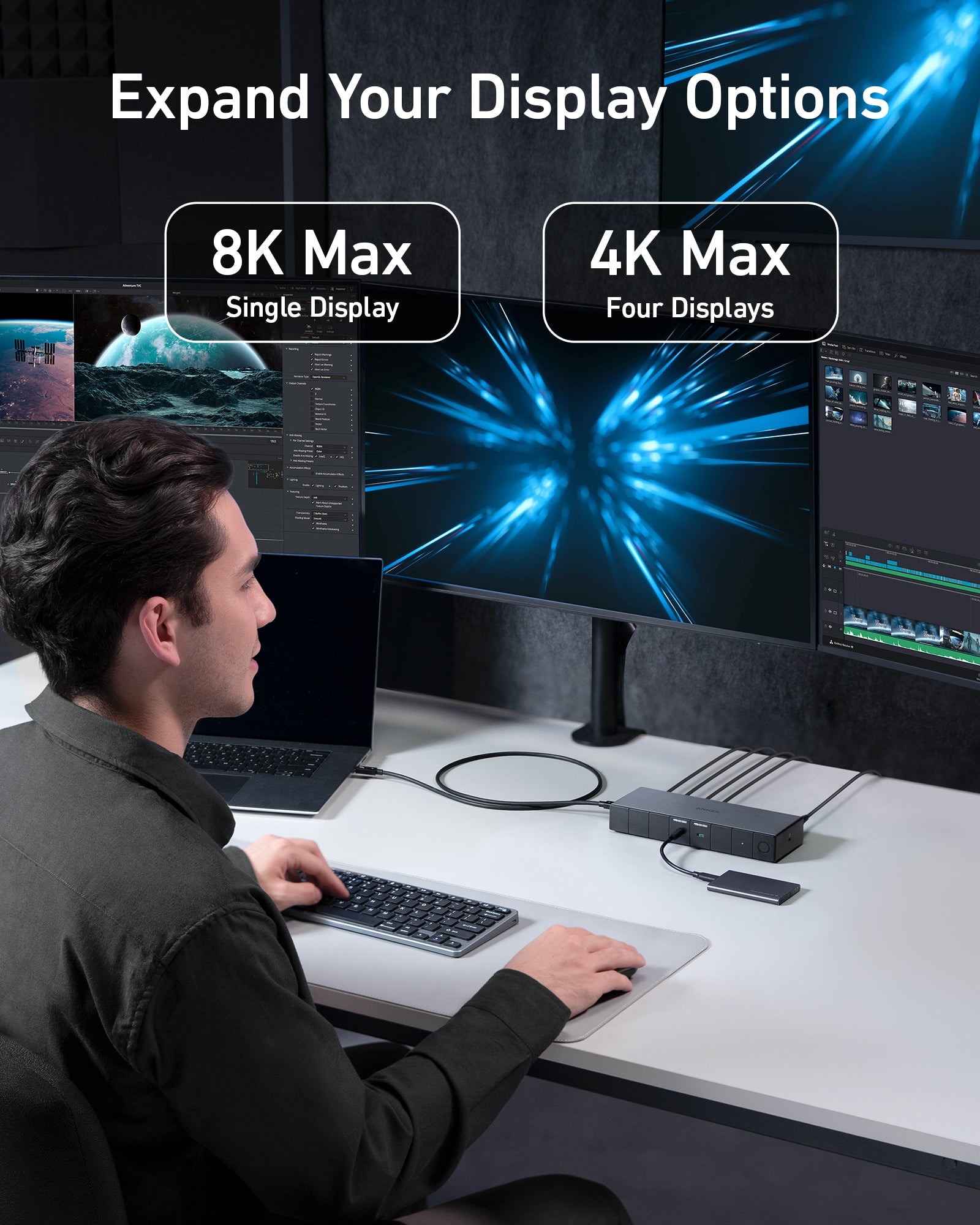 Anker 778 Thunderbolt Docking Station (12-in-1, Thunderbolt 4)