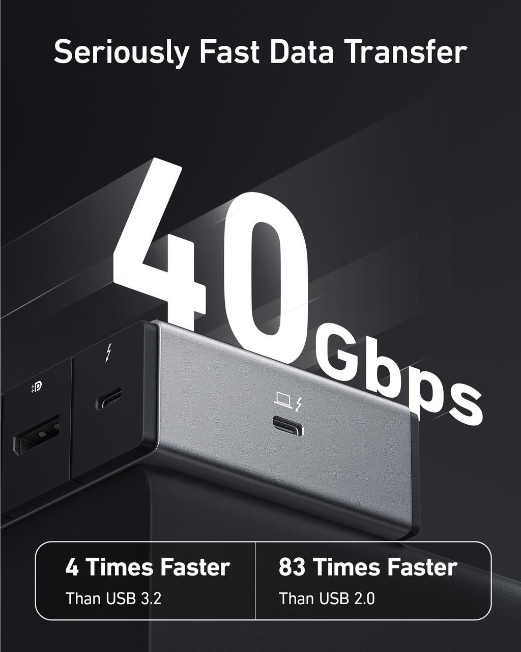 Apos Audio Anker Accessory Anker 778 Thunderbolt Docking Station (12-in-1, Thunderbolt 4) Grey