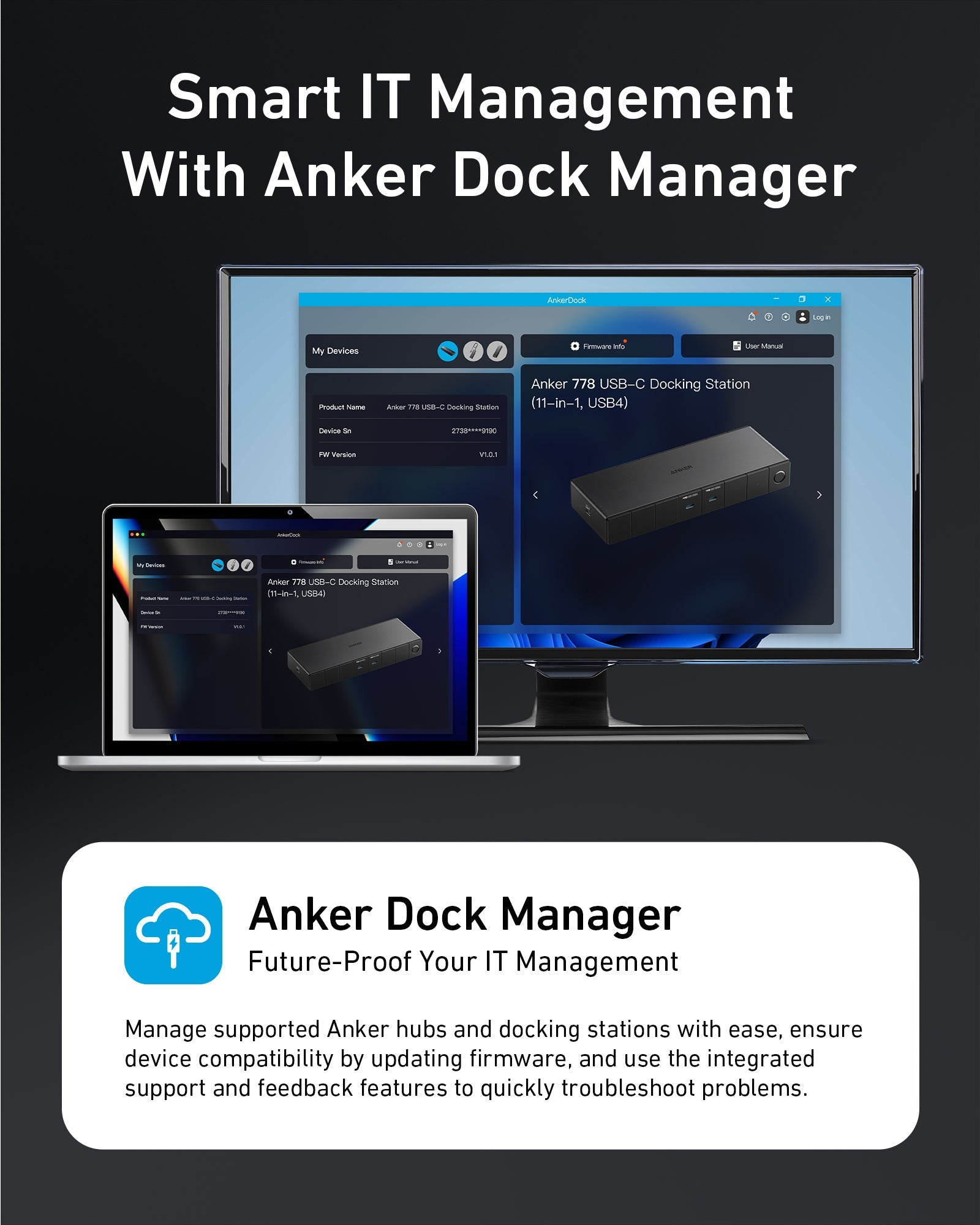 Apos Audio Anker Accessory Anker 778 Thunderbolt Docking Station (12-in-1, Thunderbolt 4) Grey