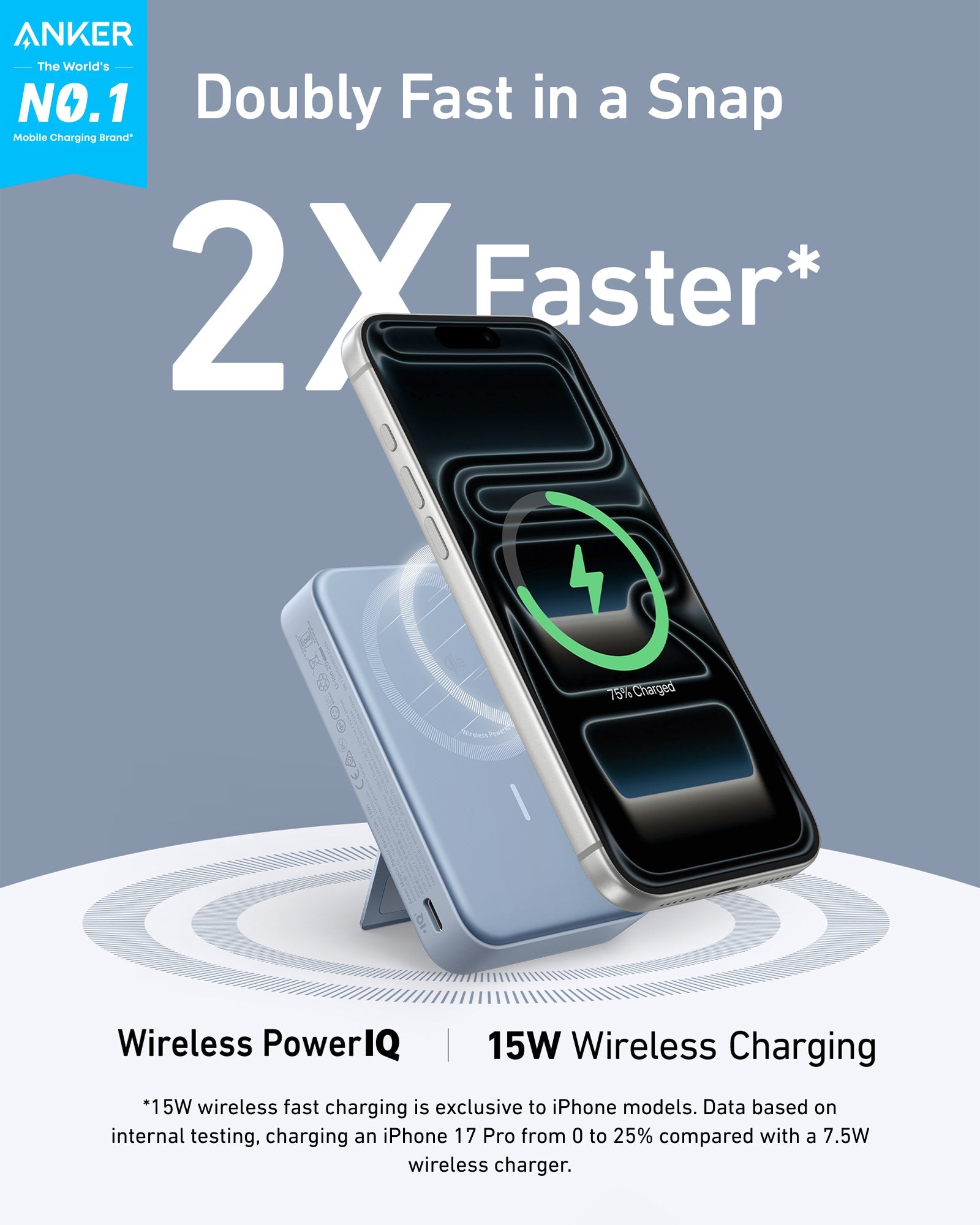 スマホアクセサリー Anker MagGo Power Bank (10K) Blue Anker MagGo Power Bank (10K)